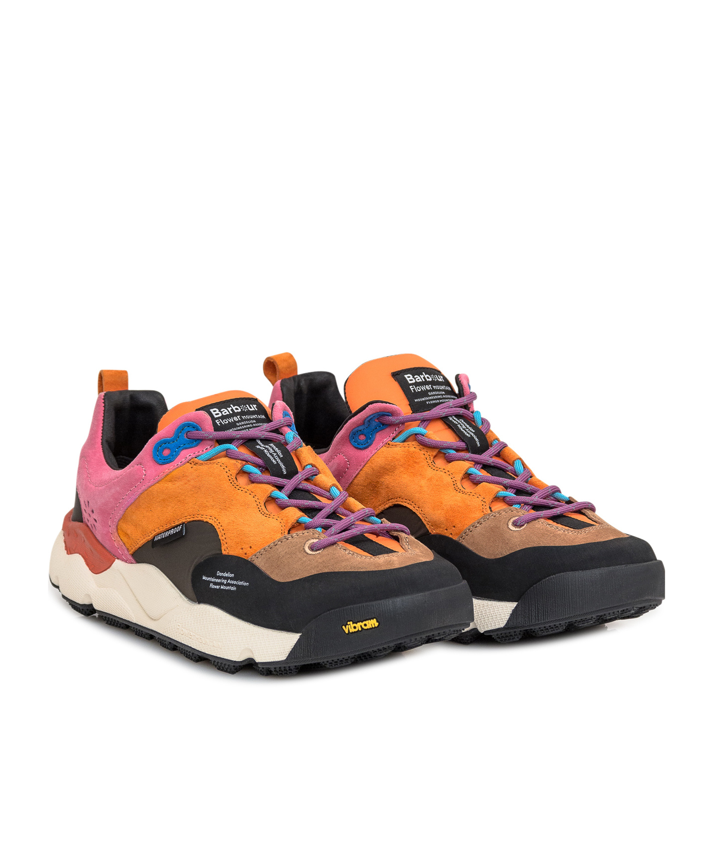 Barbour X Flower Mountain Sneaker Back Country In Multi
