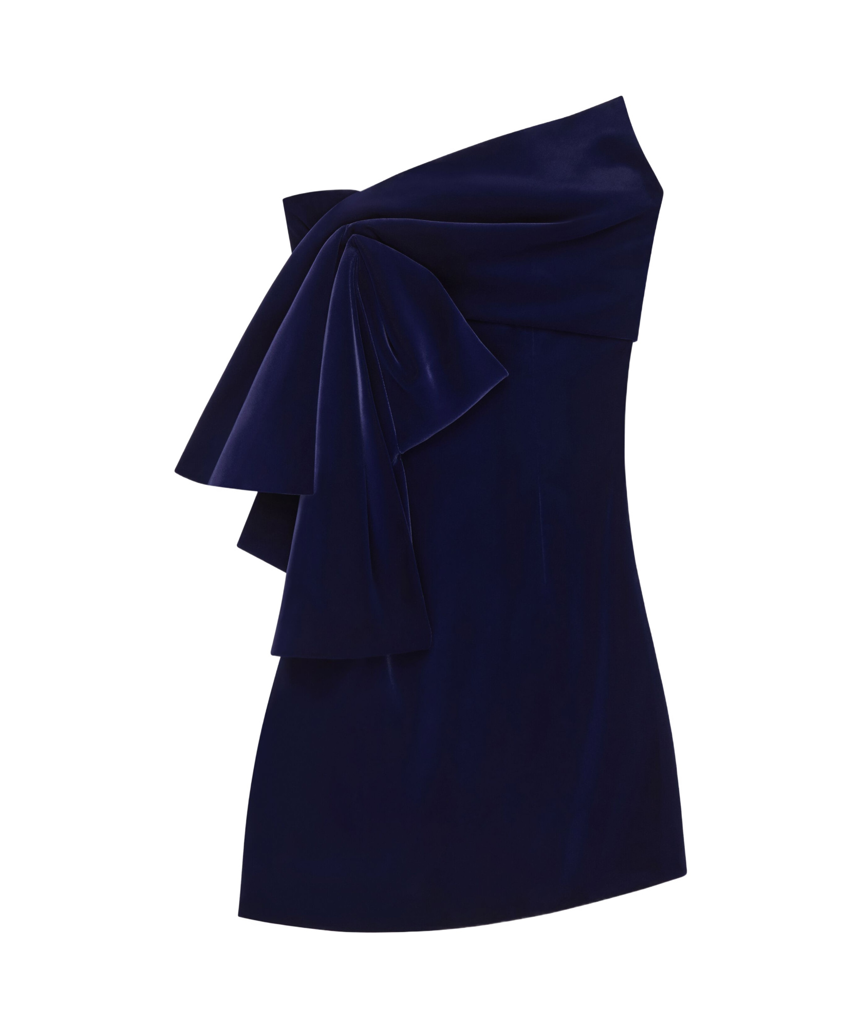 Givenchy Bustier Dress In Velvet With Oversized Bow In Black
