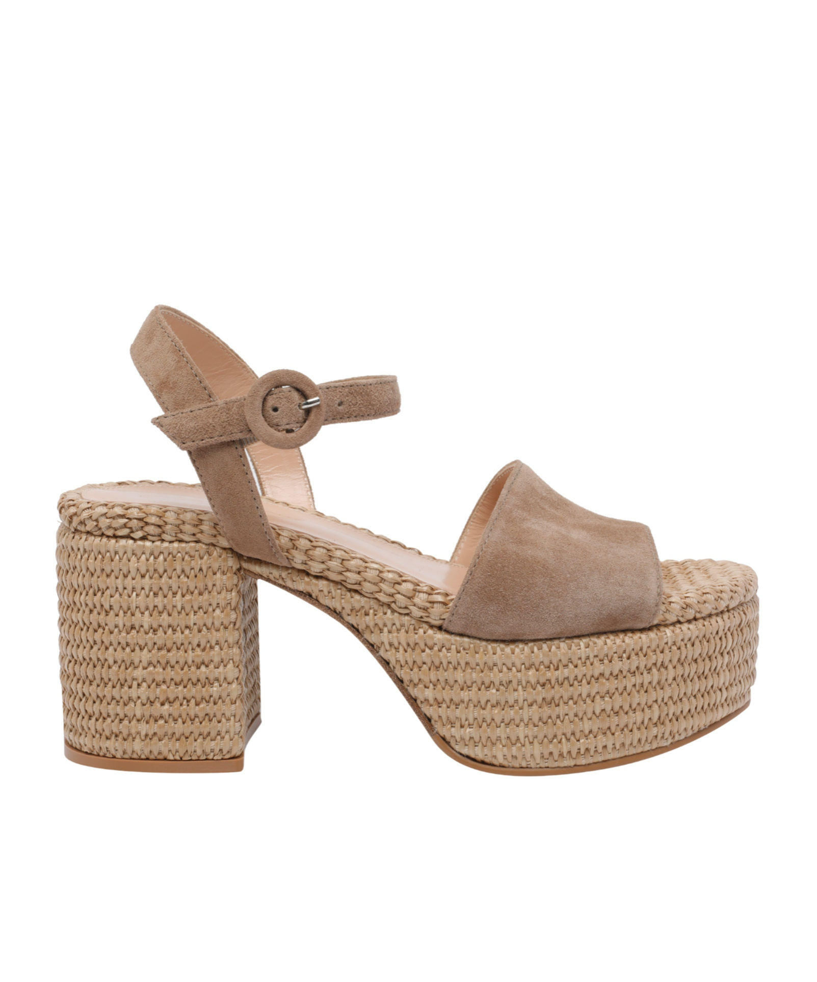 Gianvito Rossi Round-toe High-heeled Sandals In Brown