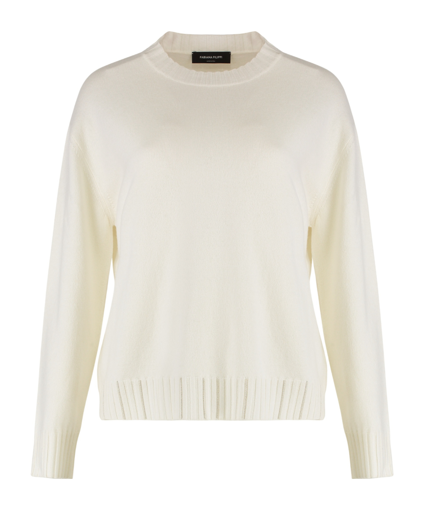 Fabiana Filippi Sweater In Wool And Cashmere In White