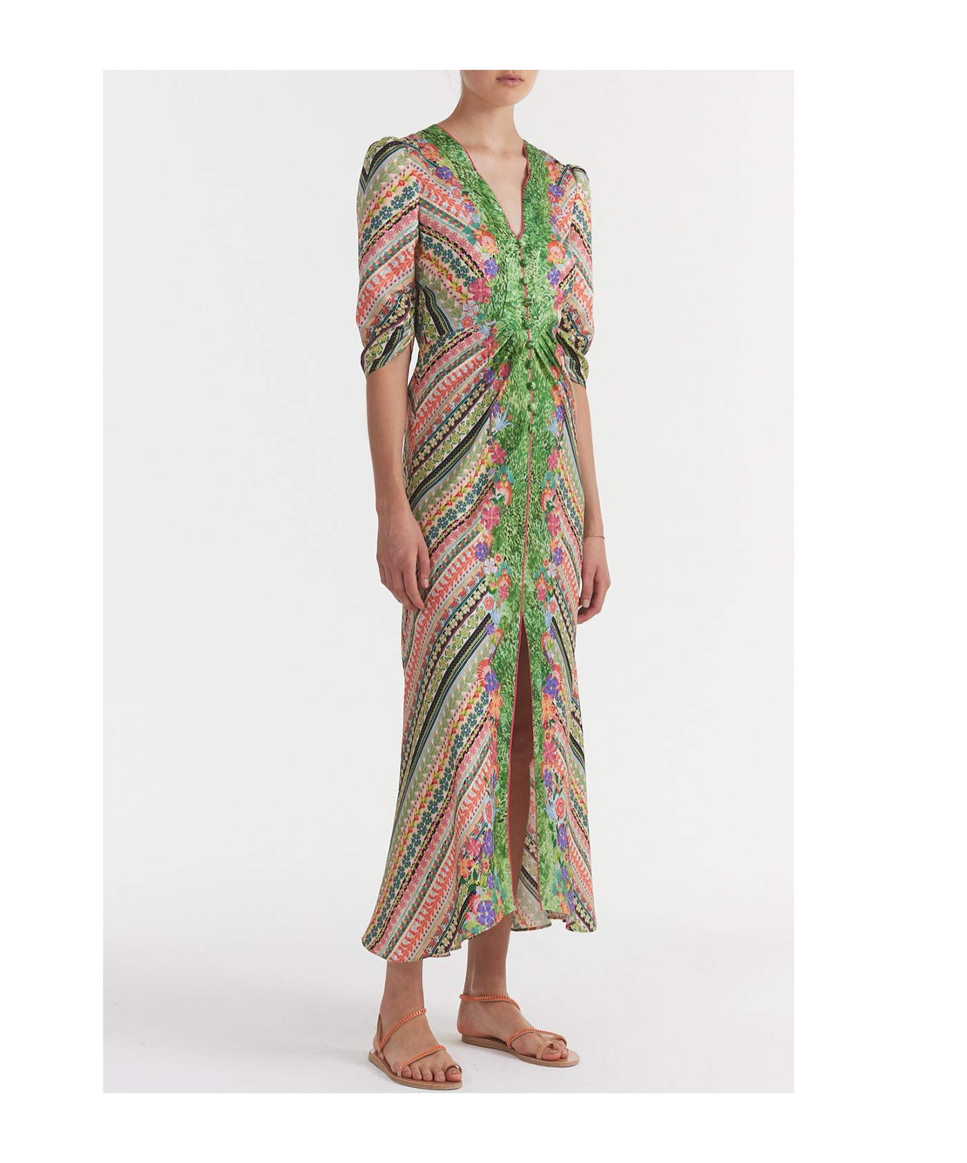 SALONI MITSU B BOTANICAL-PRINT DRESS