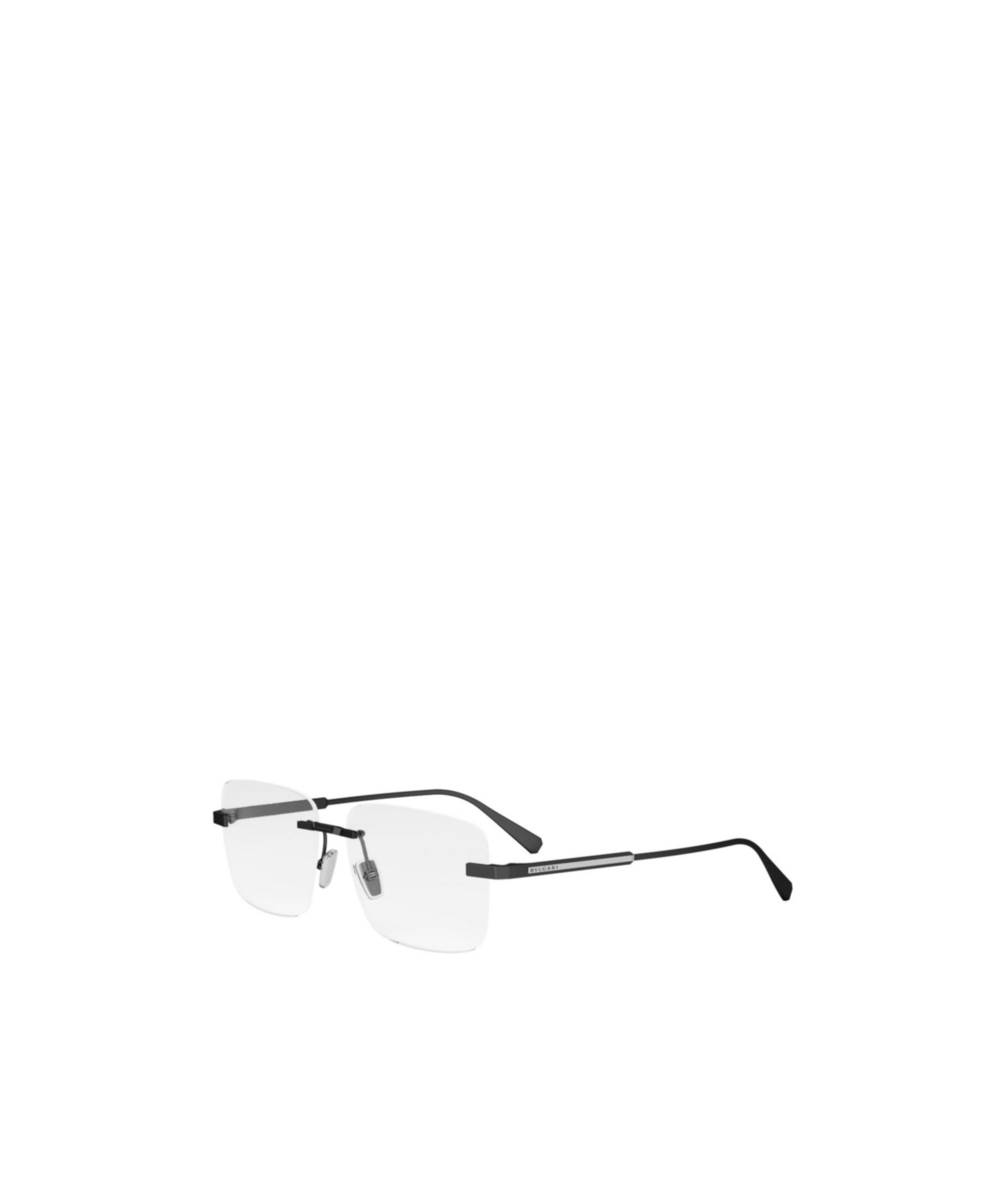 Bvlgari Bulgari Rectangular Frame Glasses In White