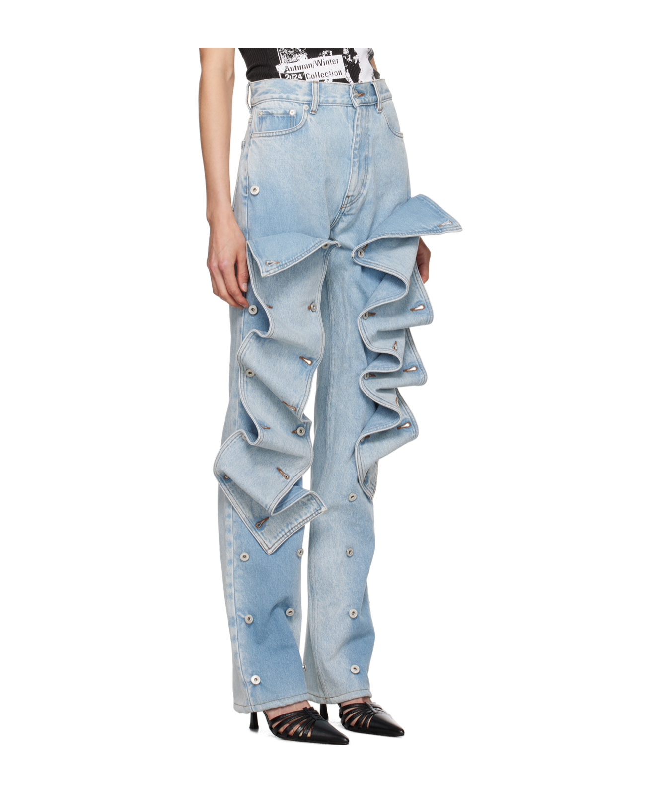 Y/project Snap Off Jeans In Multicolor