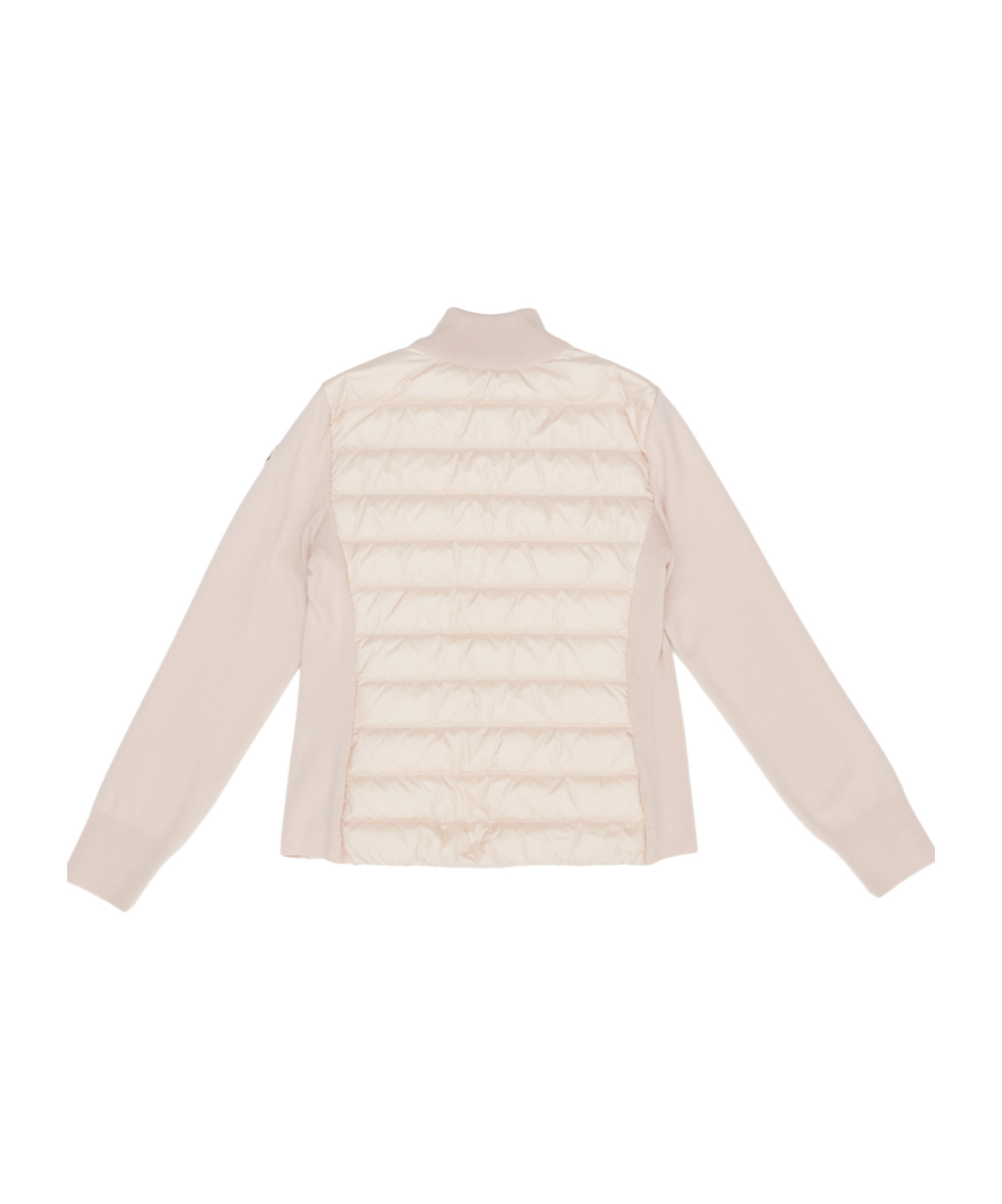 Moncler Down-paneled Virgin Wool Cardigan In Neutral