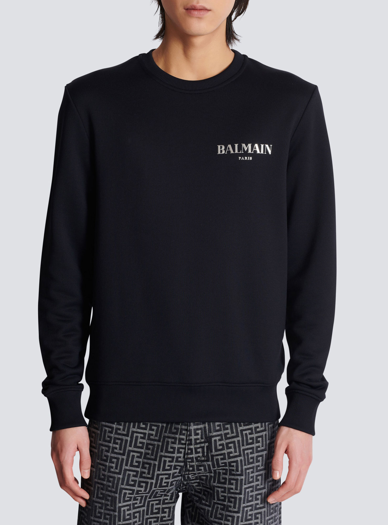 Shop Balmain Vintage Sweatshirt In Black