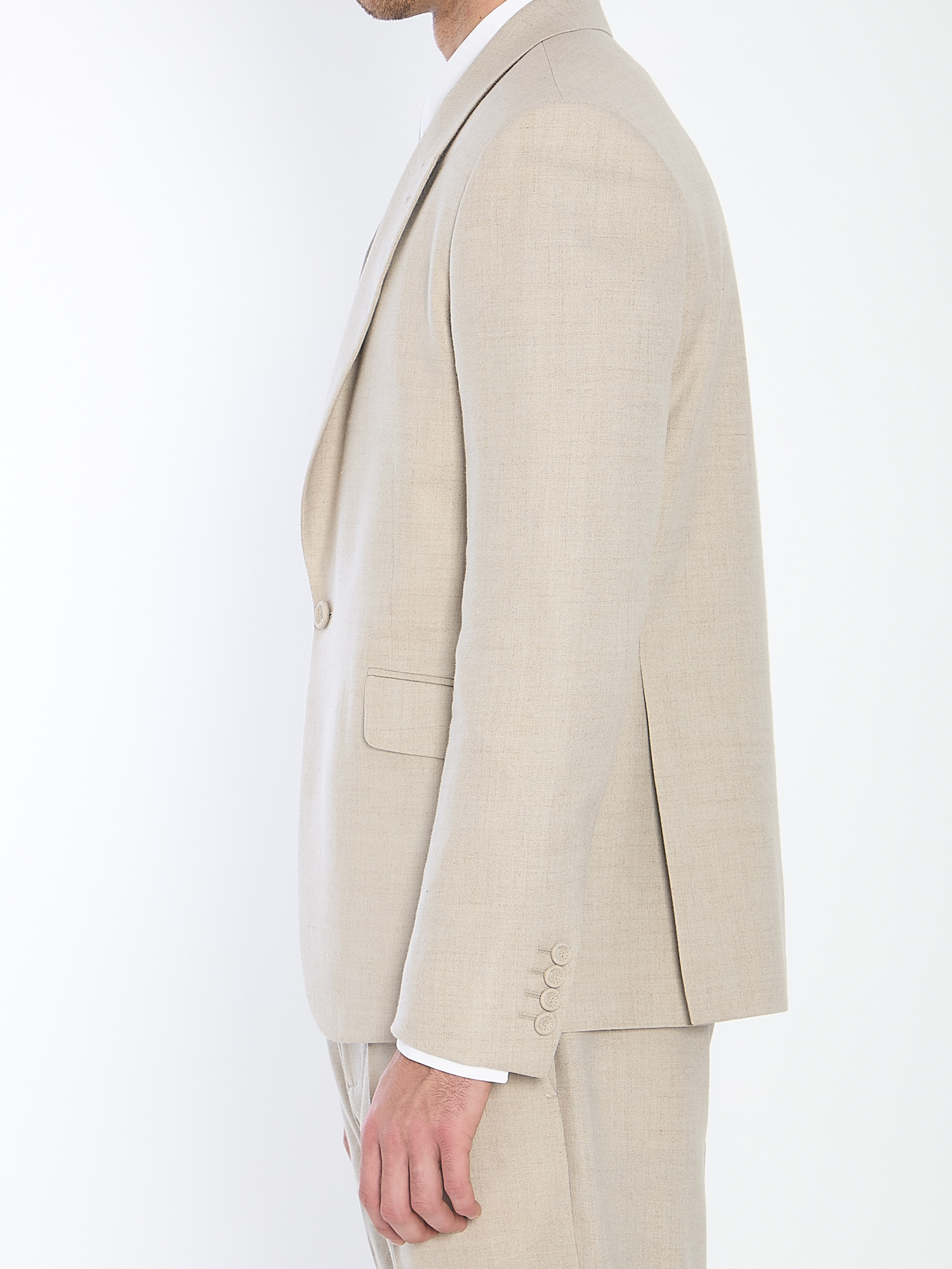 Dior Single Breasted Blazer In Nude