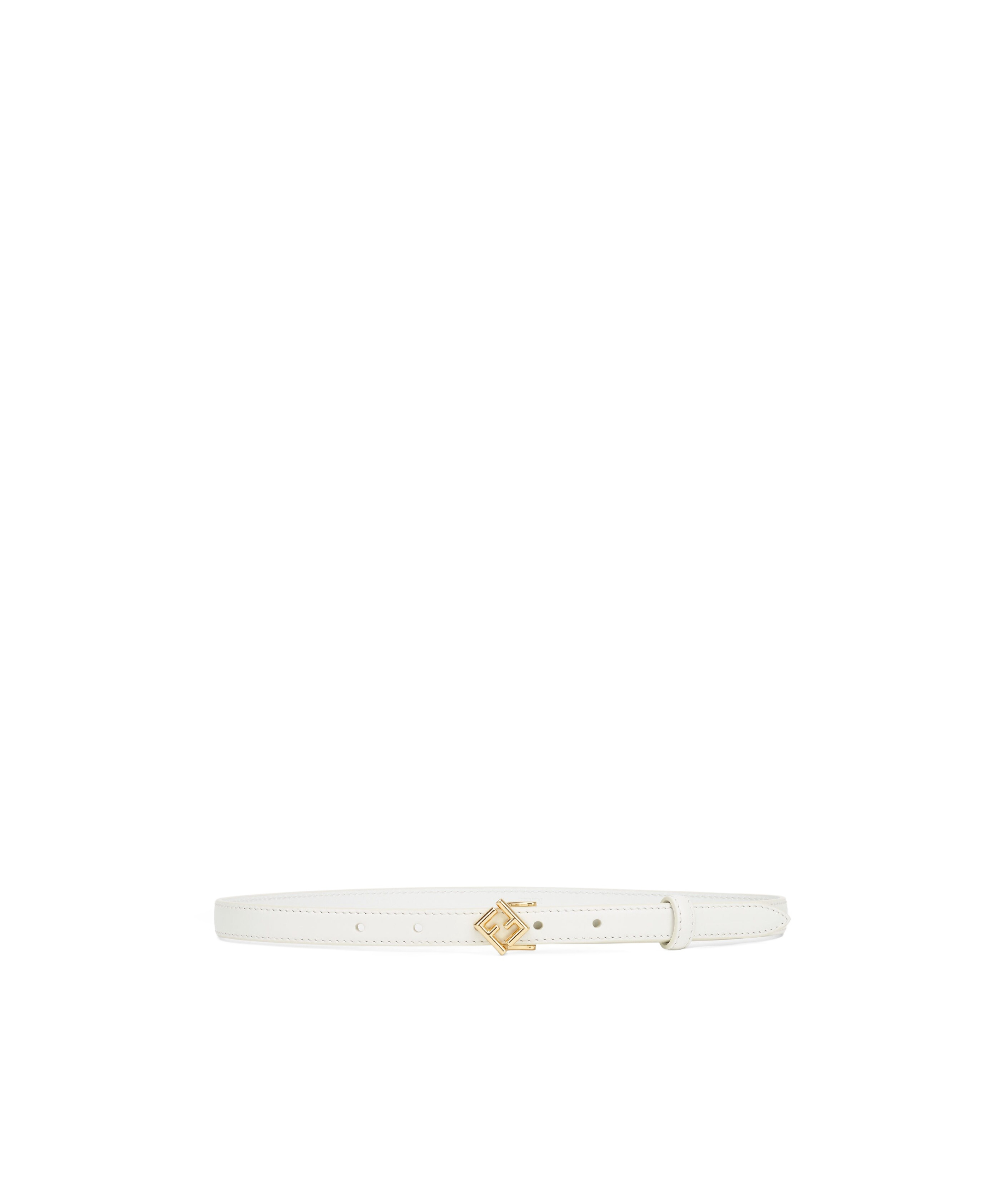 Fendi "ff Diamonds" Belt In White