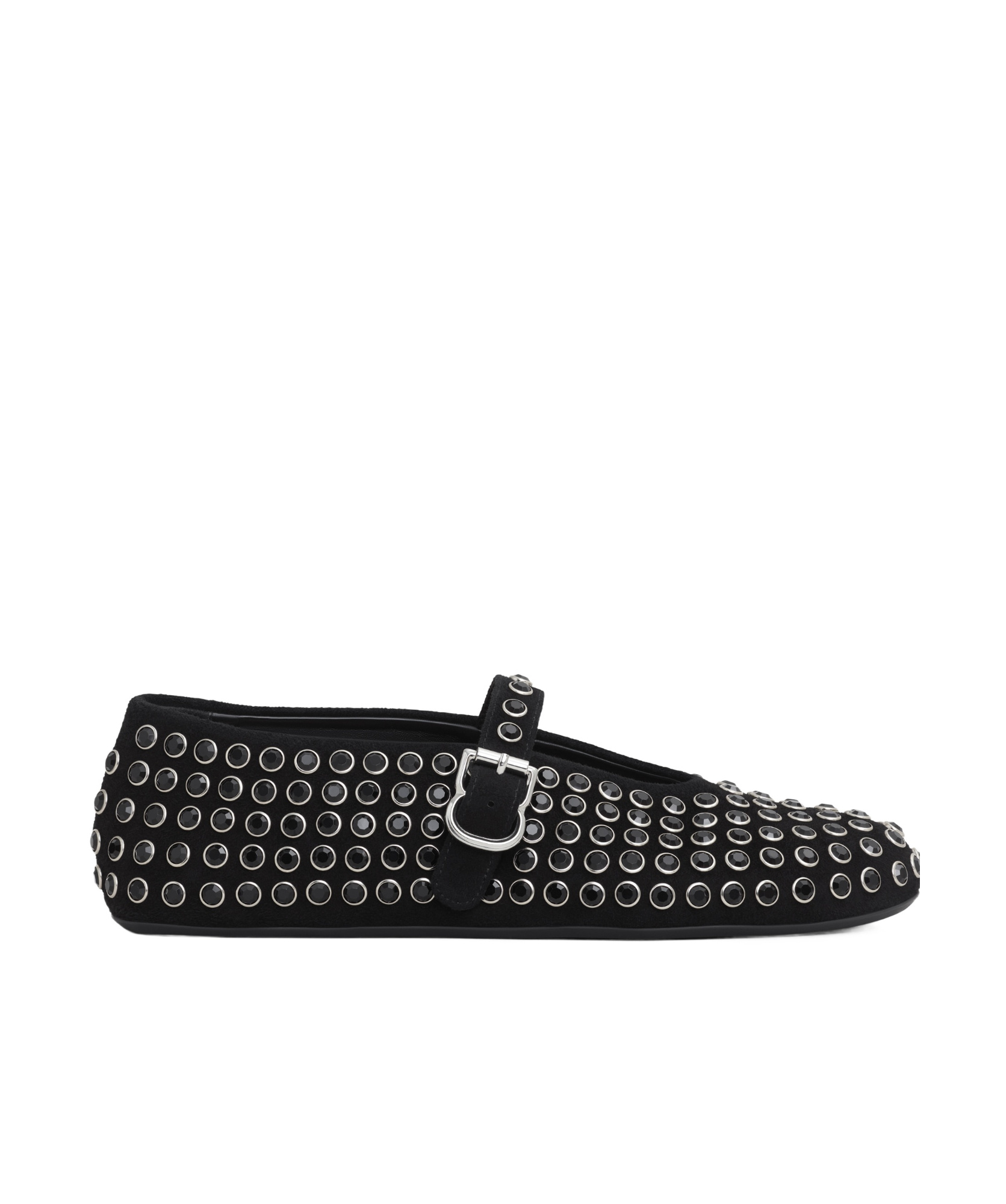 Alaïa Rhinestone-embellished Ballet Flats In Black