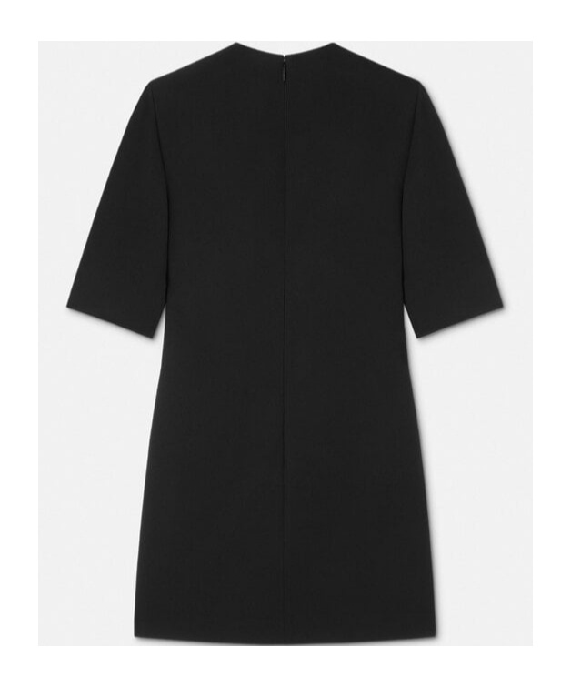 Versace Wool Gabardine Minidress In Black