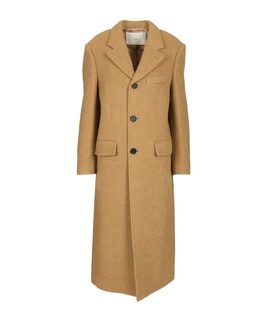 Dunst Unisex 2-way 3 Button Boucle Wool Coat Coats Beige In Brown