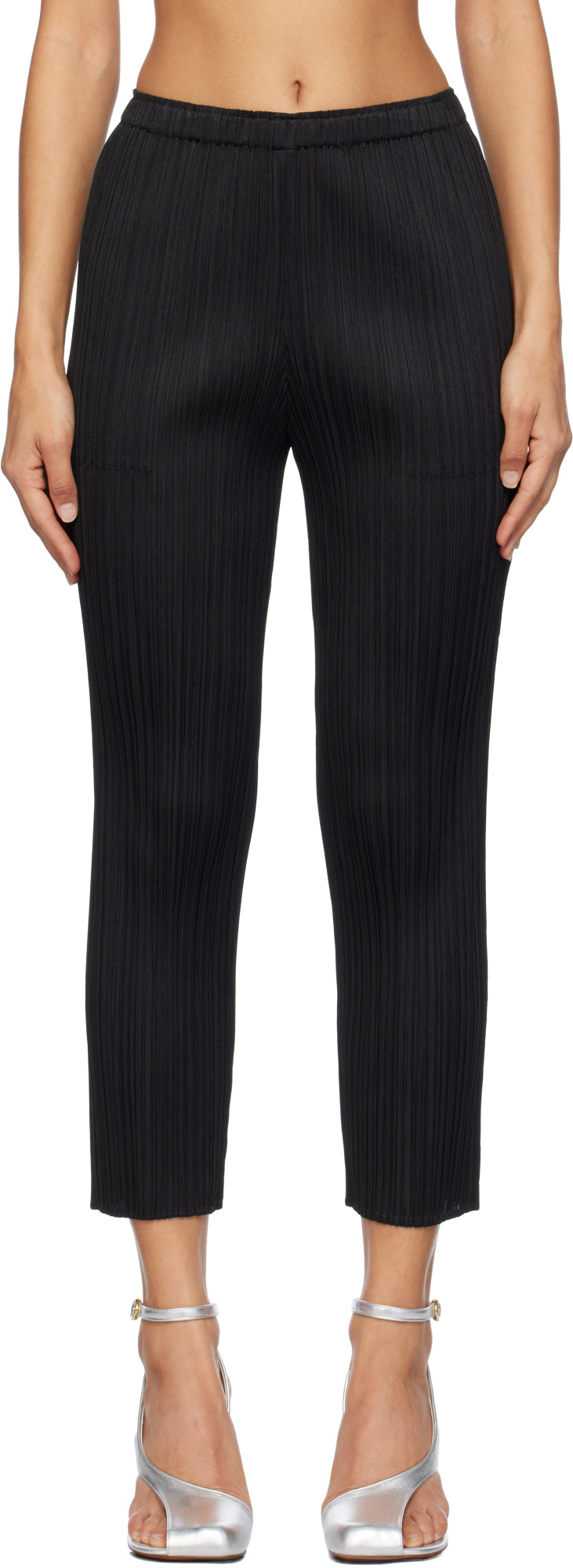 Issey Miyake Black Monthly Colors October Trousers In Black