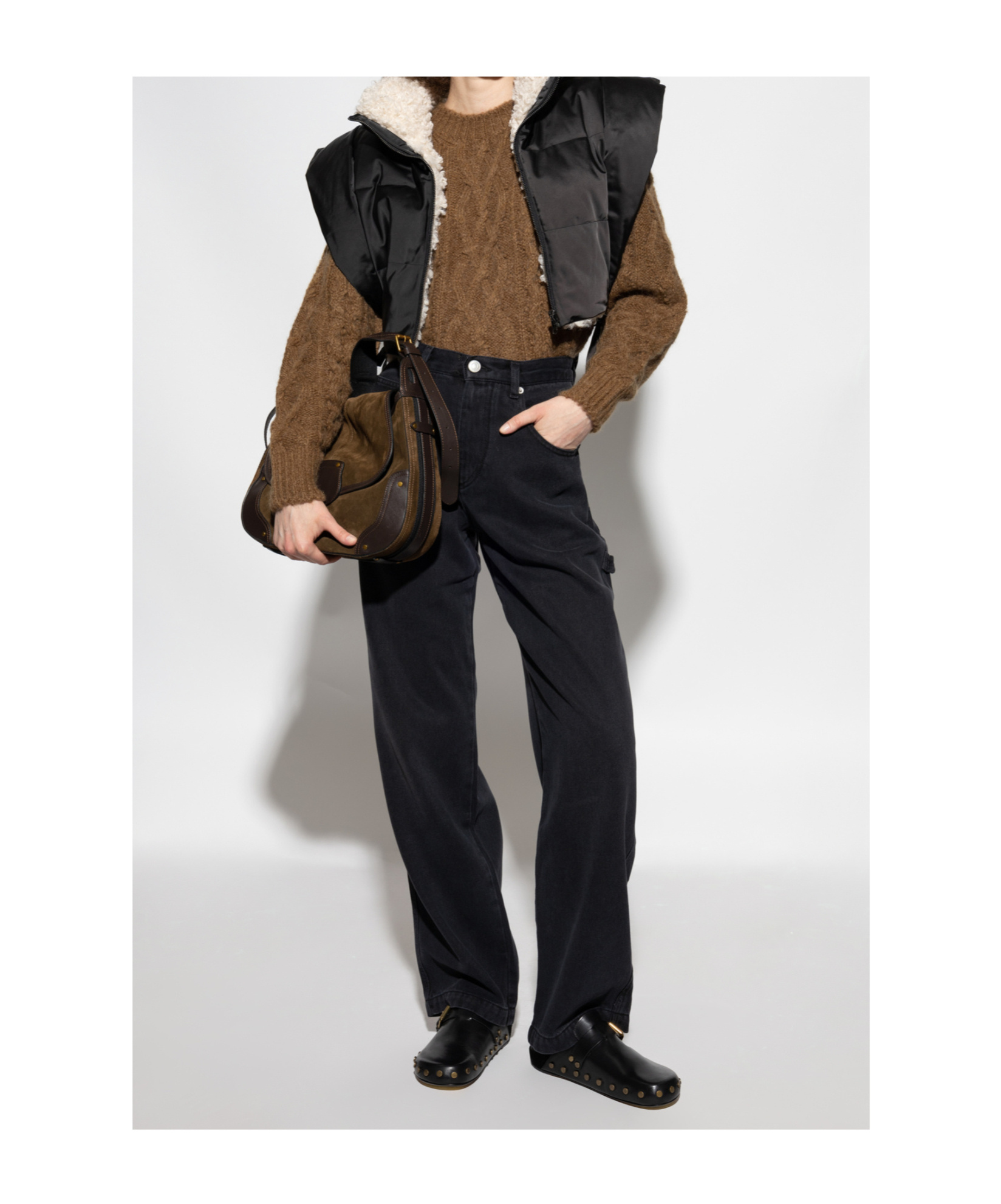 Isabel Marant Étoile Cable-knit Sweater In Brown