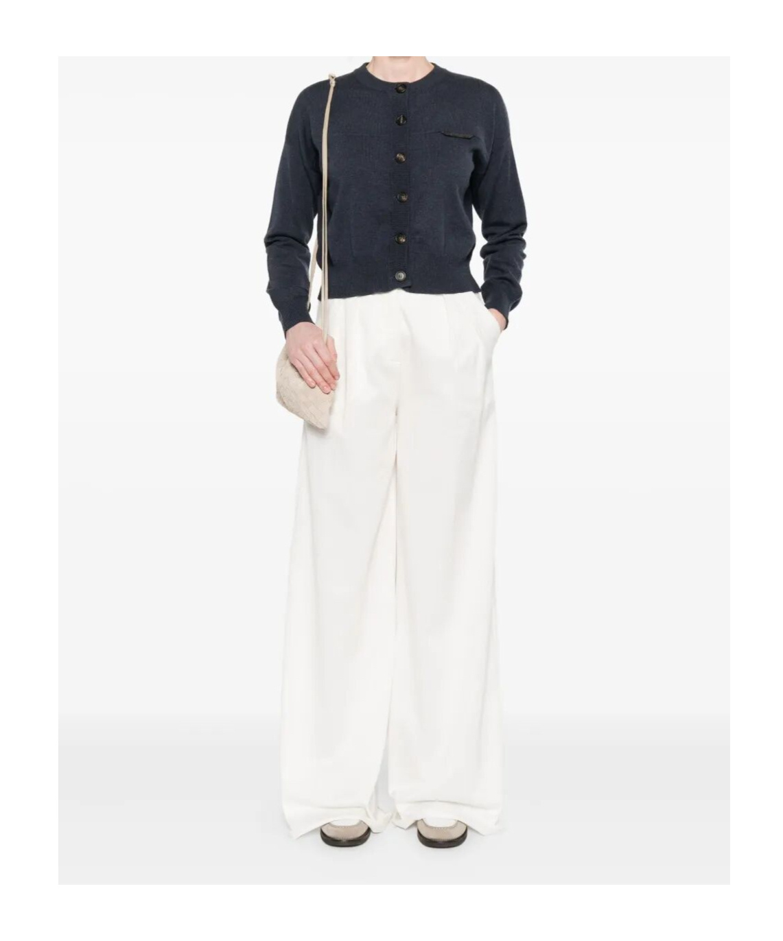 Brunello Cucinelli Button-down Cashmere Cardigan In Blue