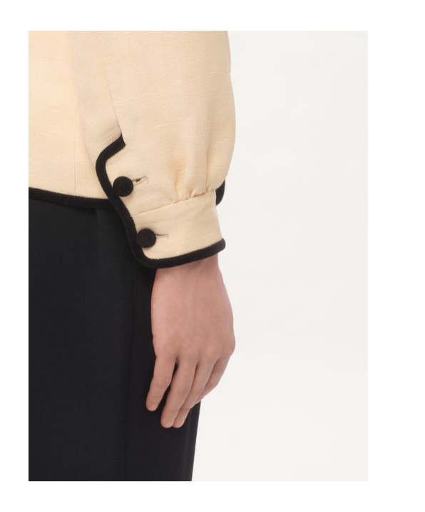 Valentino Giubbino In Misto Juta Crema Uomo In Beige