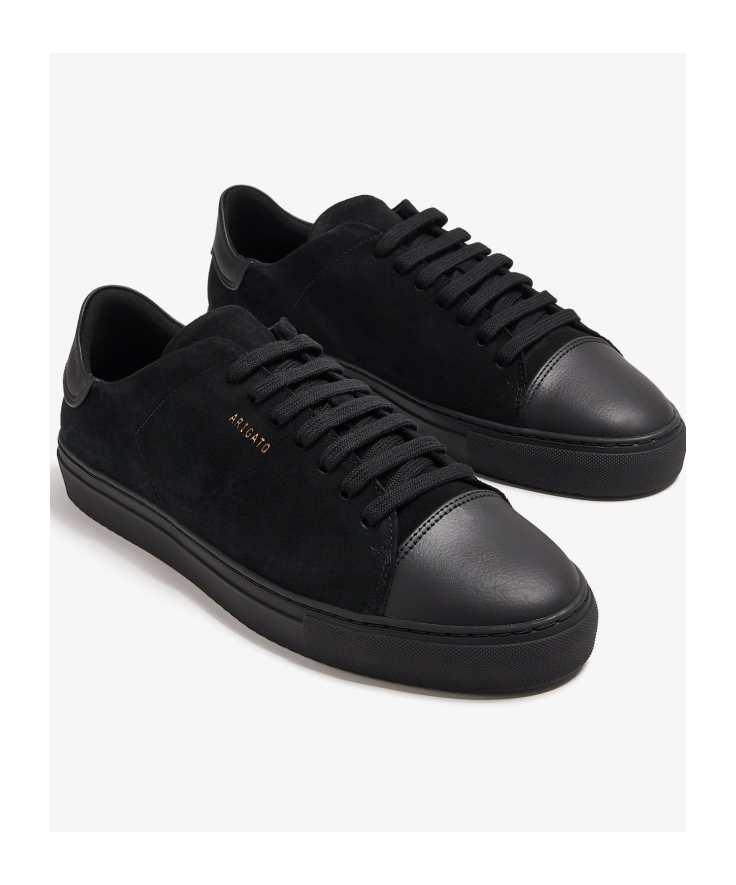 Axel Arigato Platform Suede Low-top Sneakers In Black