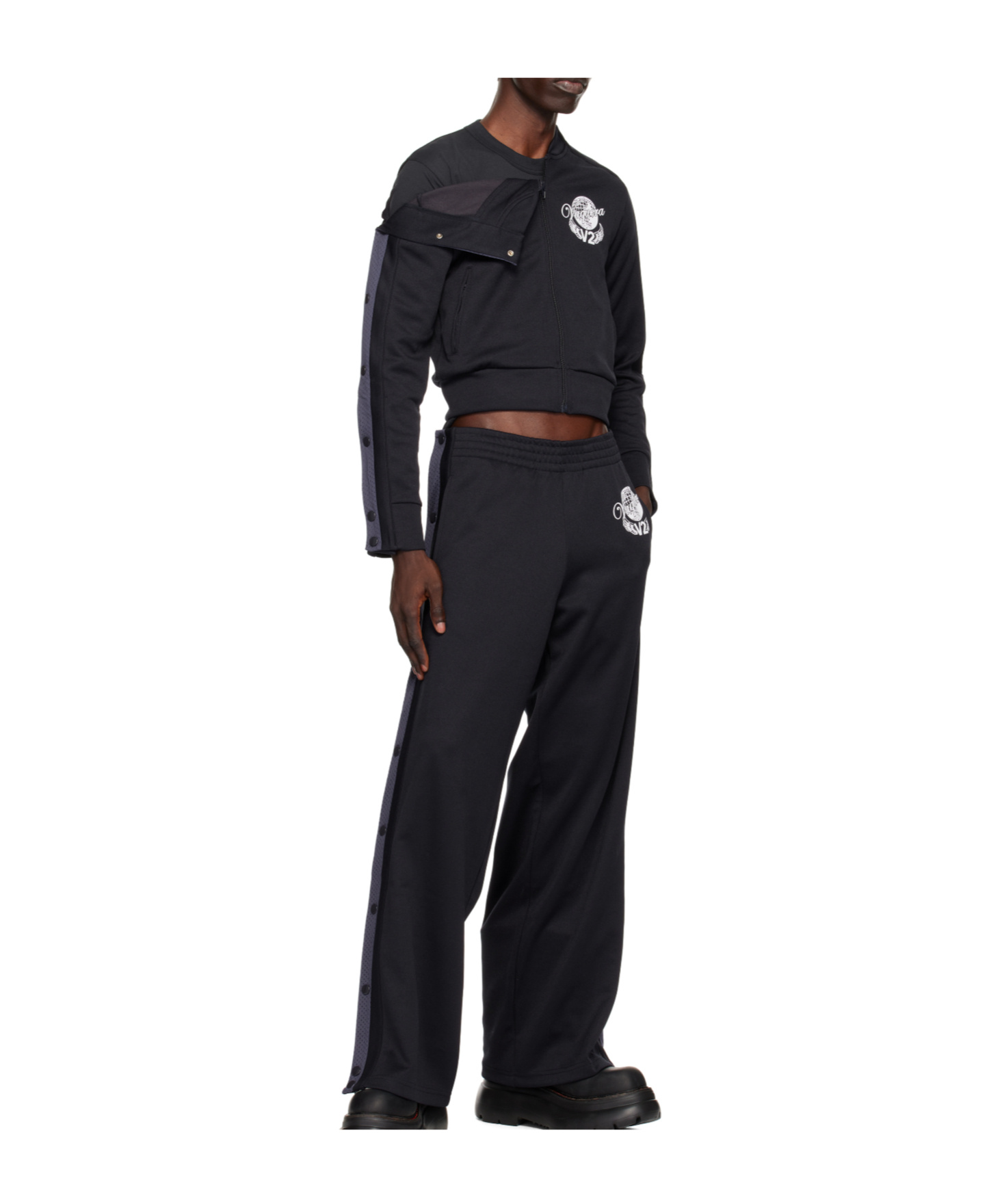 Vaquera Navy Snap Track Jacket