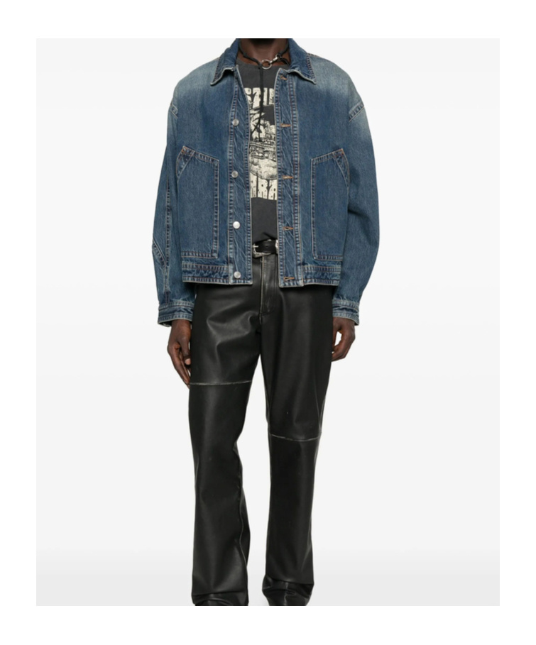 Isabel Marant Faded-effect Denim Jacket In Blue