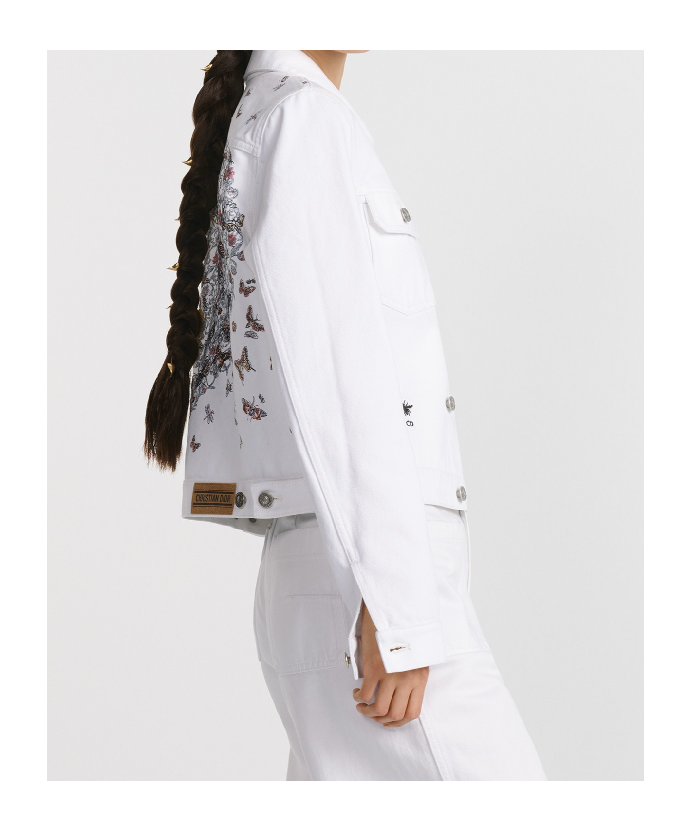 Dior Long Sleeve Casual Jacket In White