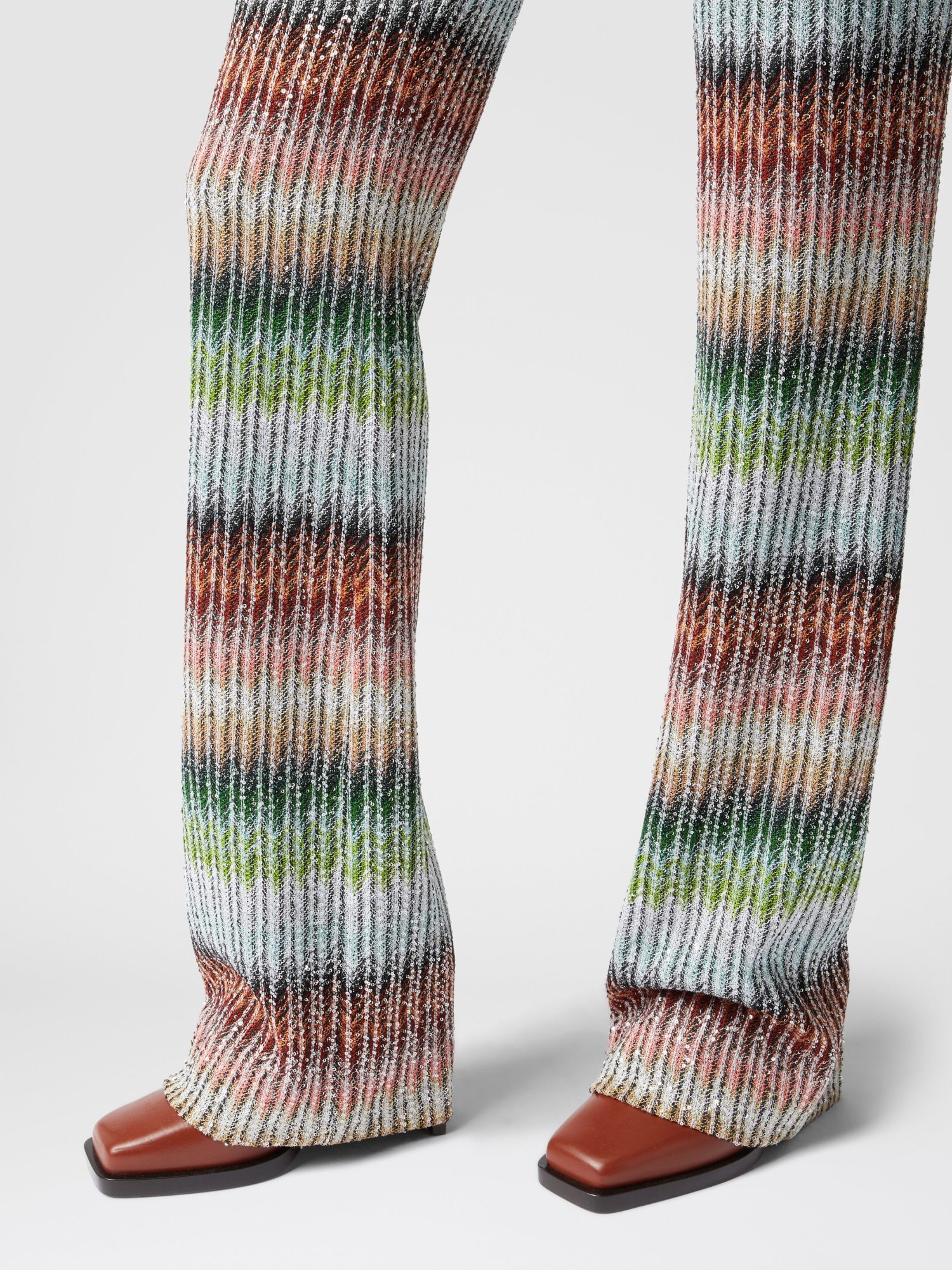Missoni Zigzag-pattern Straight Trousers In Multicolor