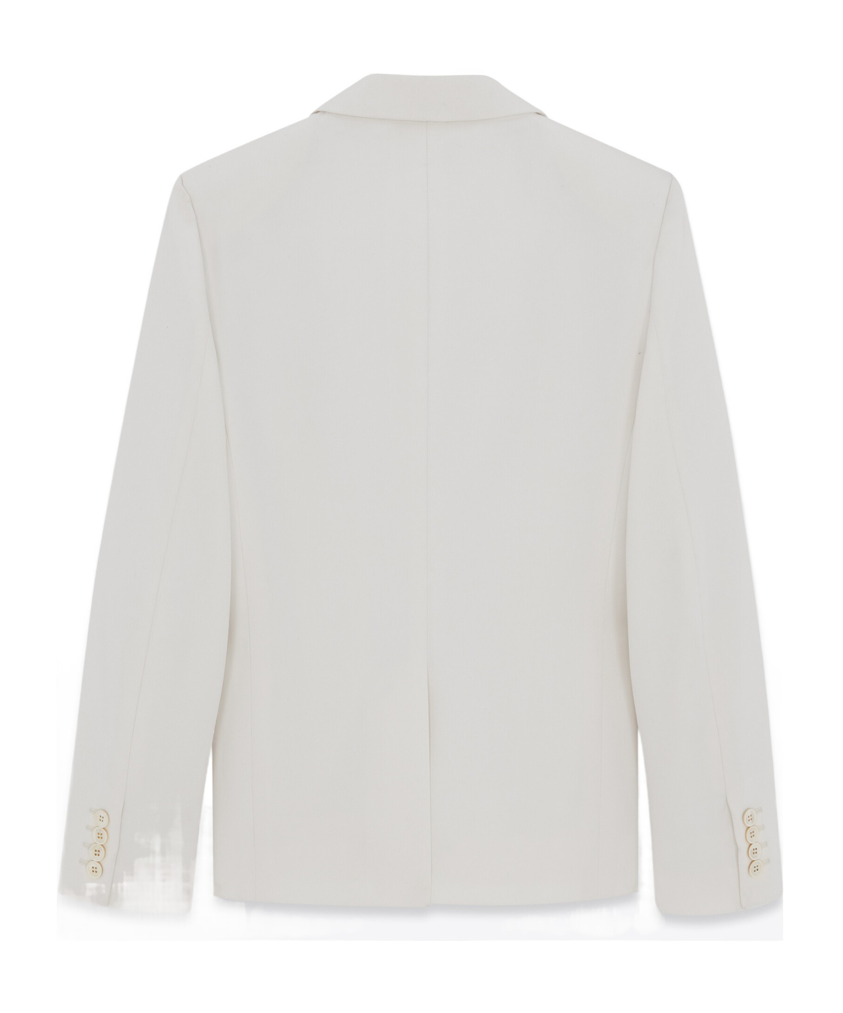Saint Laurent Single-breasted Virgin Wool-gabardine Blazer In White