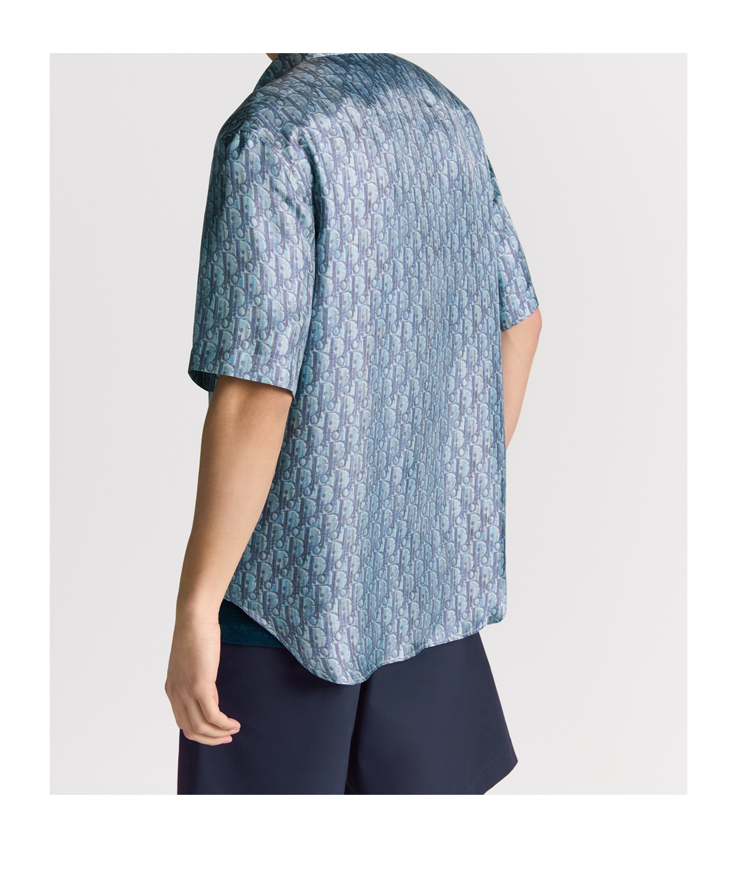 Dior Homme Short-sleeved Button-up Shirt In Blue