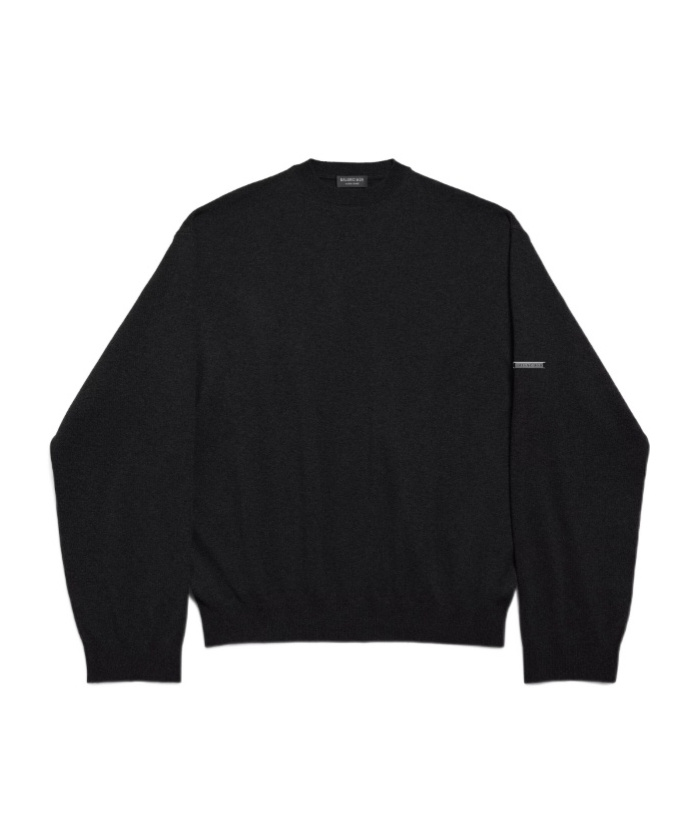 Balenciaga Men's Crewneck Sweater In Black In Black
