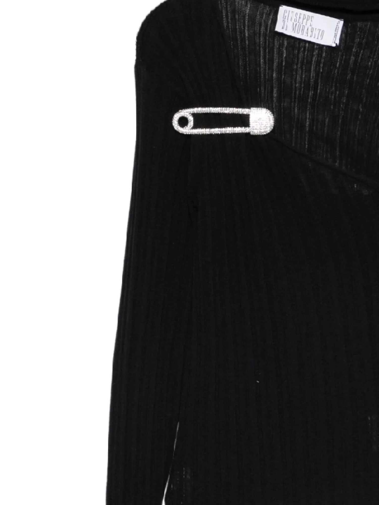 Giuseppe Di Morabito Ribbed Safety-pin Sweater In Black
