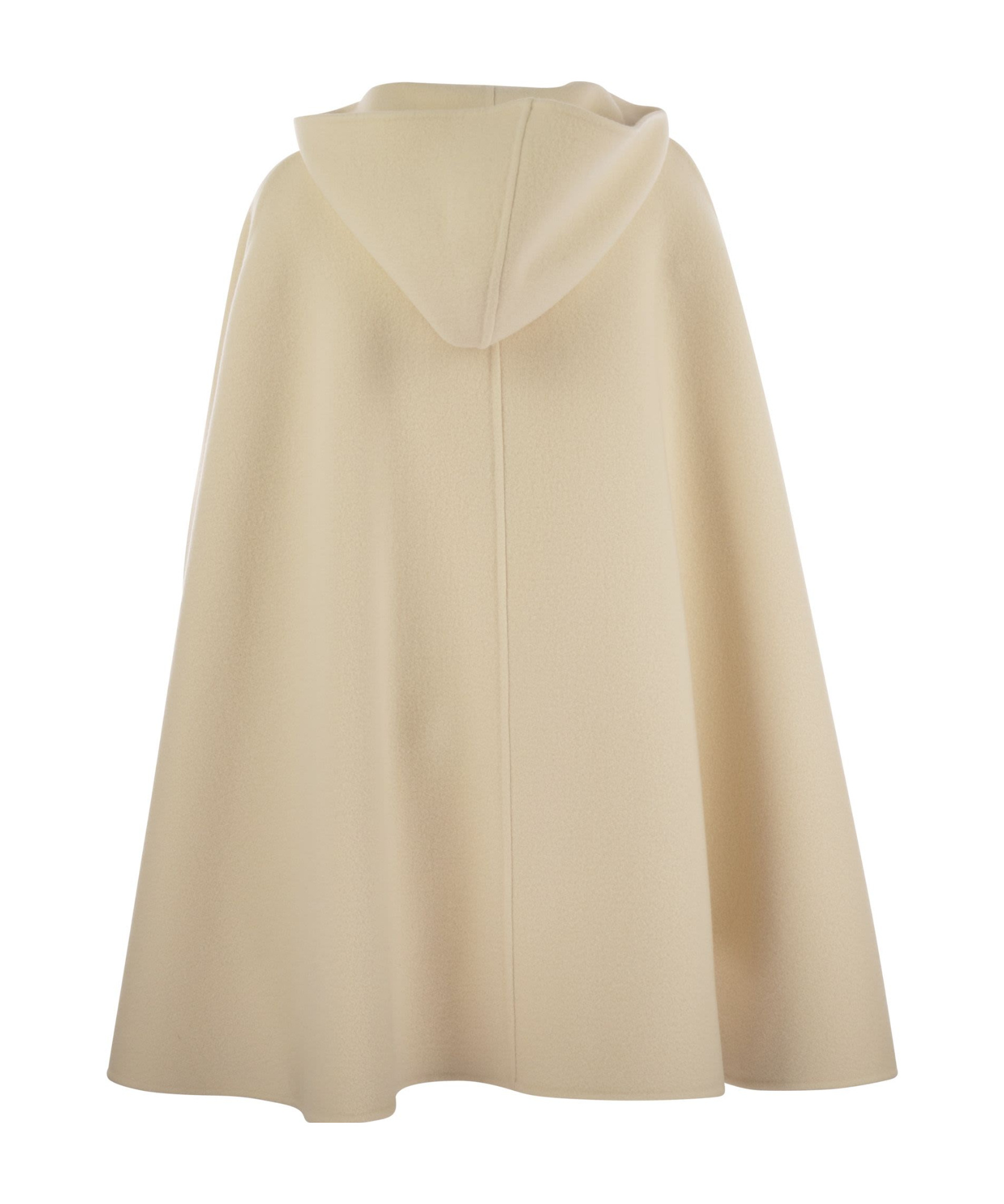 Fabiana Filippi Wool Hoodie In Nude