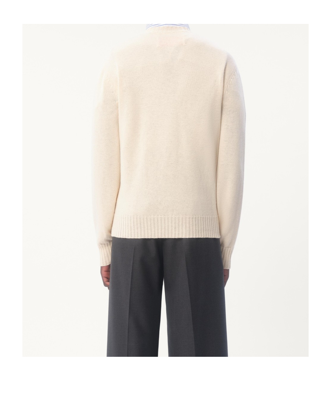 Valentino Beige Embroidered Wool Sweater In Nude