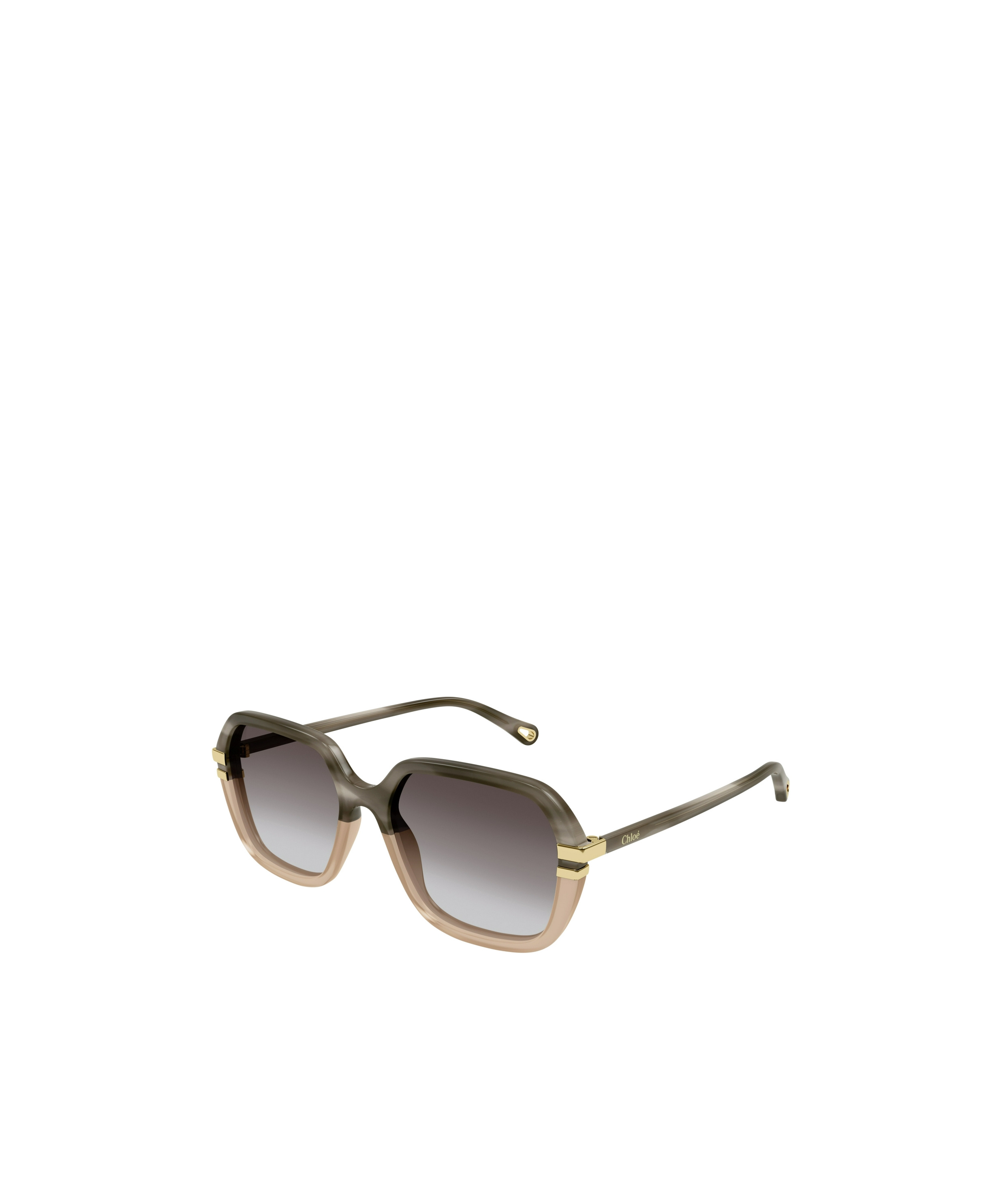 Chloé Ombré-effect Square-frame Sunglasses In Black