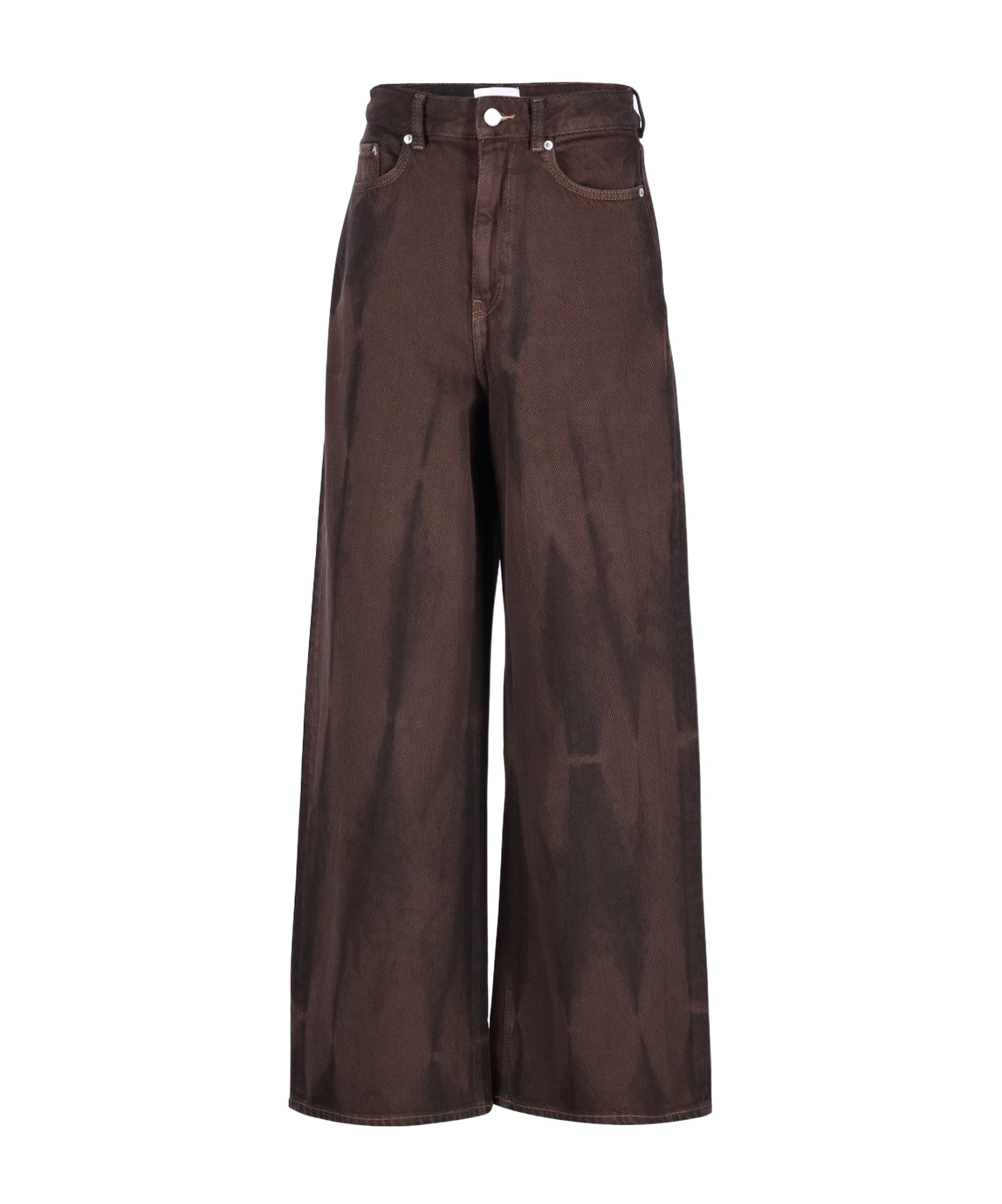 Ganni Denim Trousers With Belt Loops