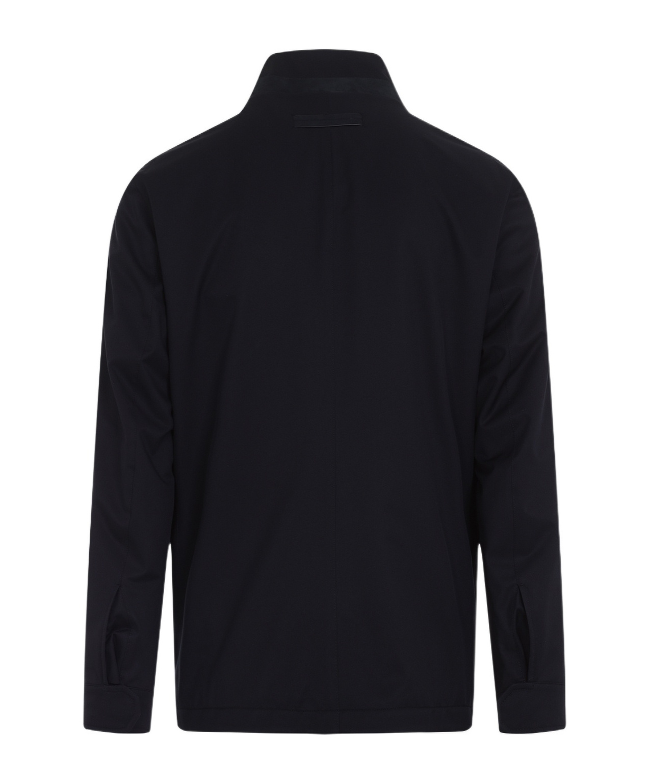 Shop Zegna Long Sleeve Casual Jacket In Blue Navy