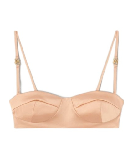Palm Angels Pa Logo Cup Bra In Nude