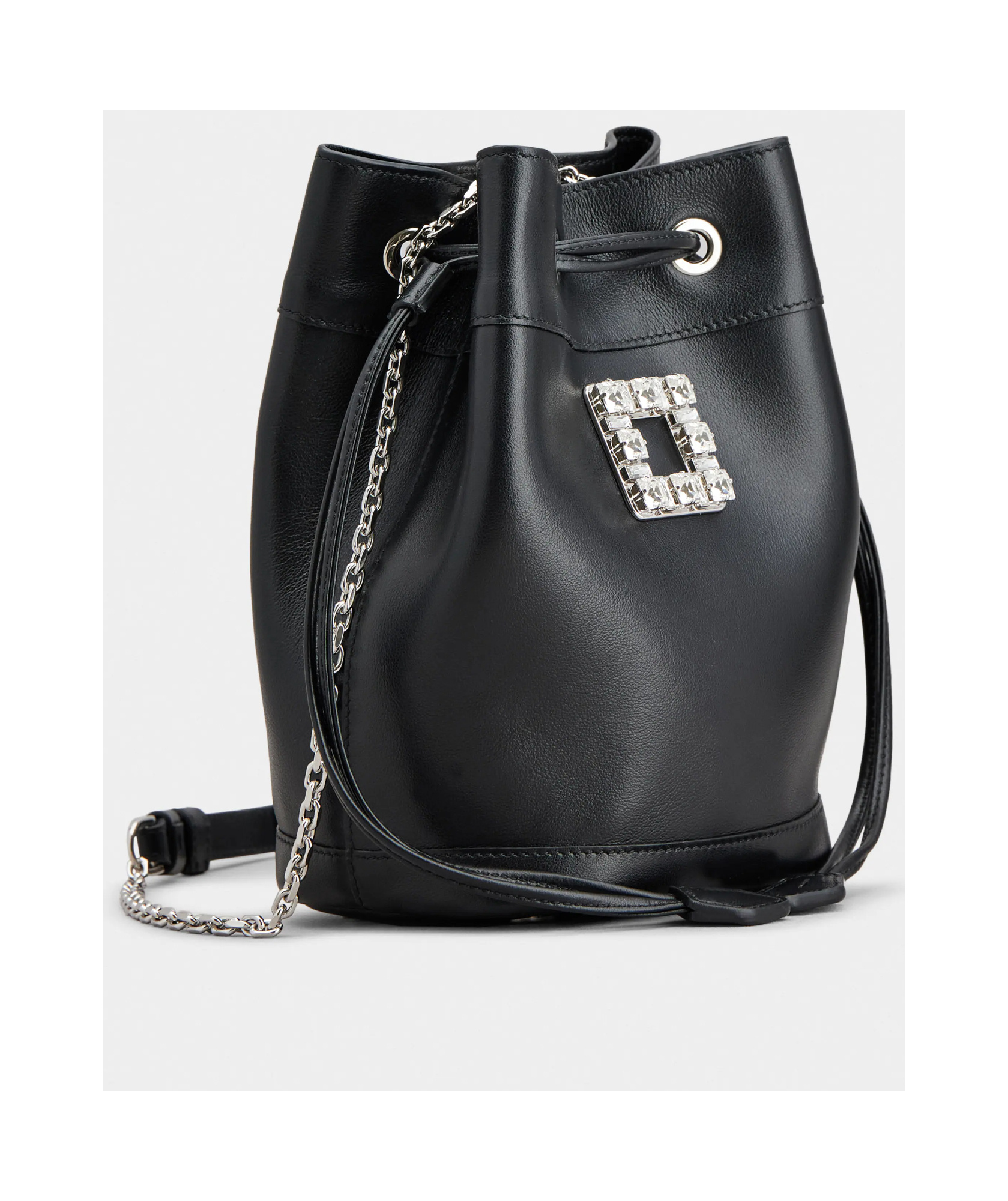 Roger Vivier Black Trs Vivier Bucket Bag In Black
