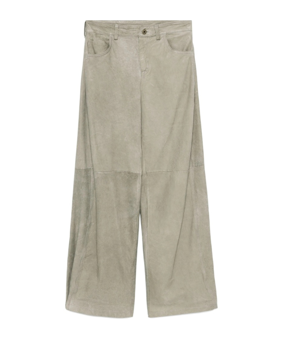 Salvatore Santoro Leather Trousers In Nude