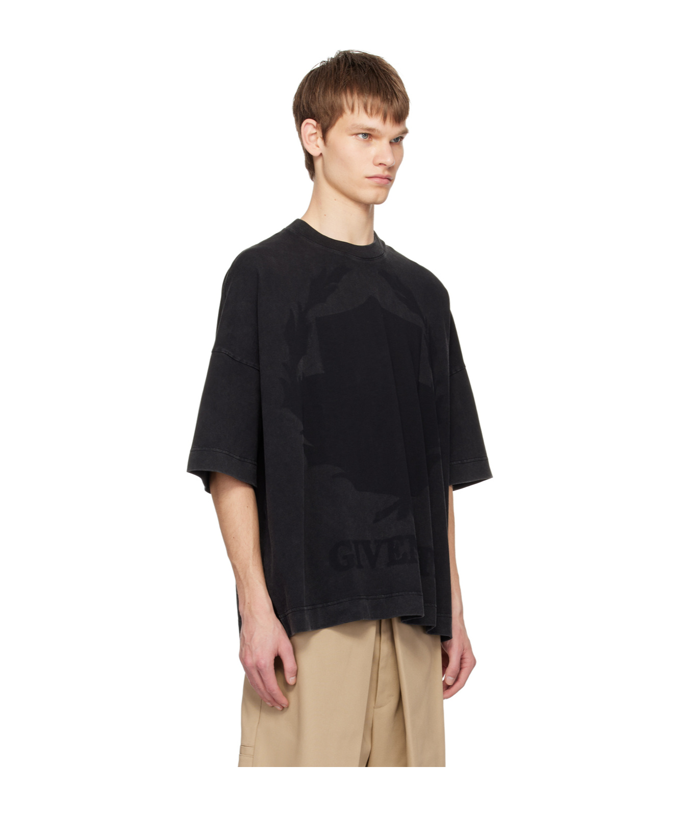 Givenchy Shadow Short Sleeved T-shirt In Black
