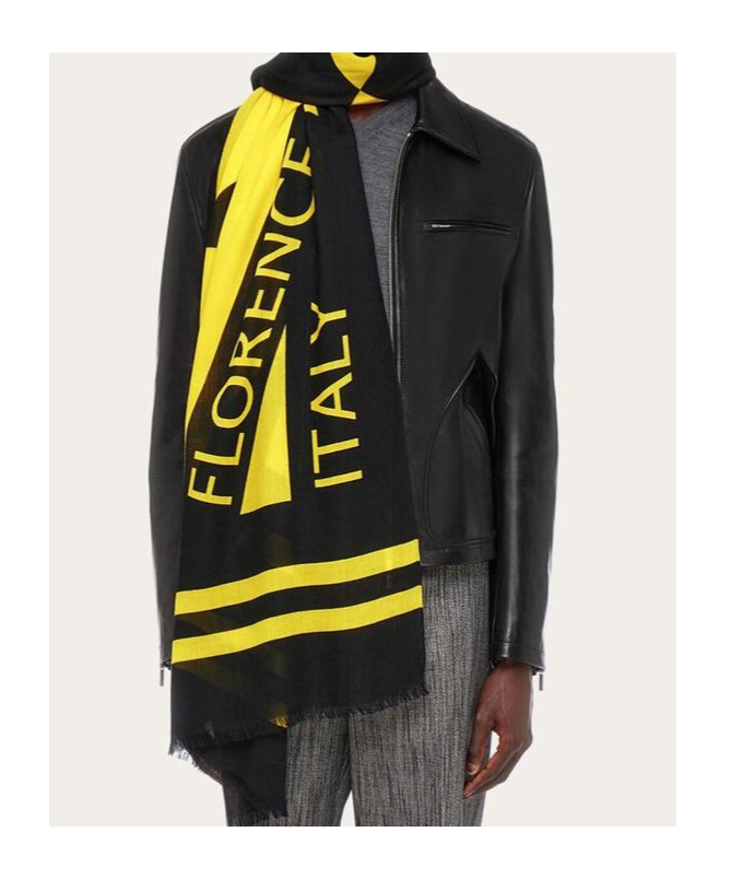 Ferragamo Maxi-logo Stole In Black
