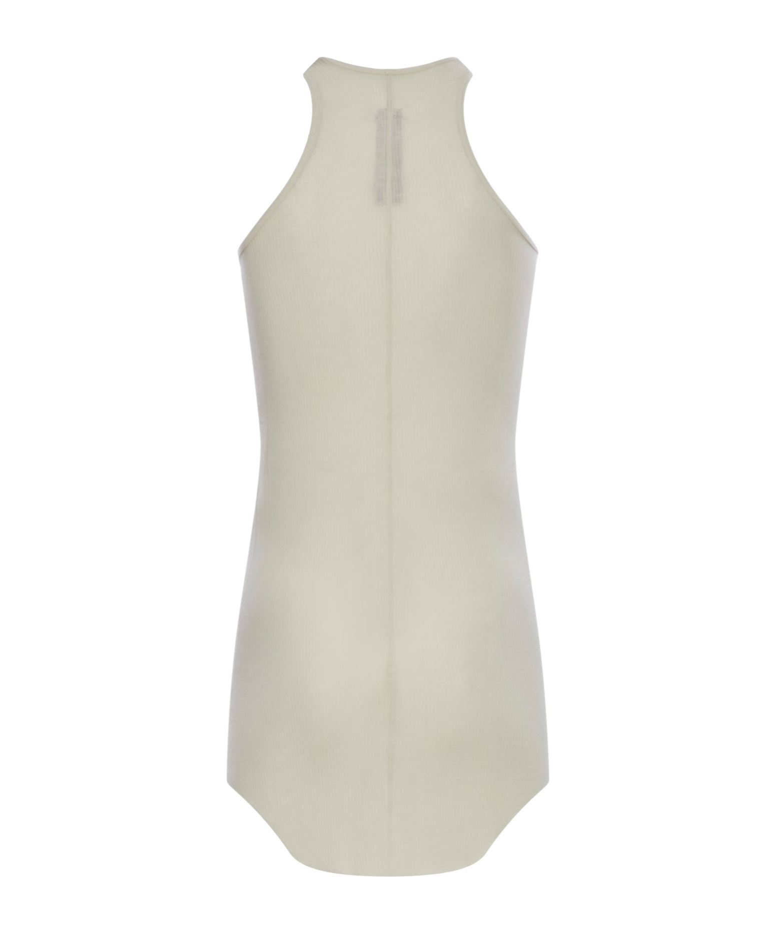Rick Owens Stretch Ribbed Tank Top In White