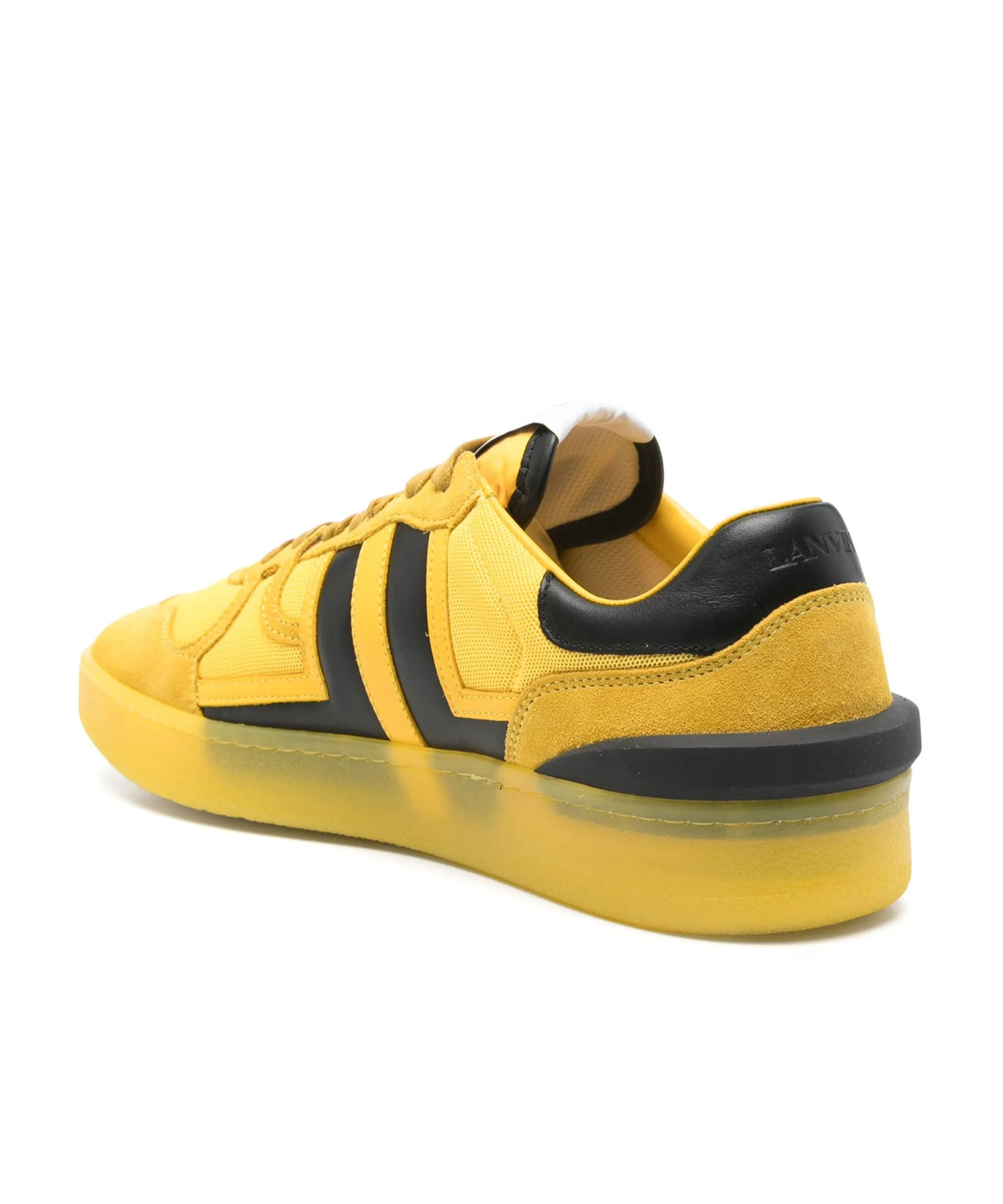 Lanvin Clay Sneakers In Yellow Suede And Fabric In Yellow