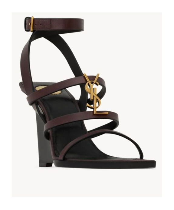 Shop Saint Laurent Open-toe High-heeled Sandals In Black