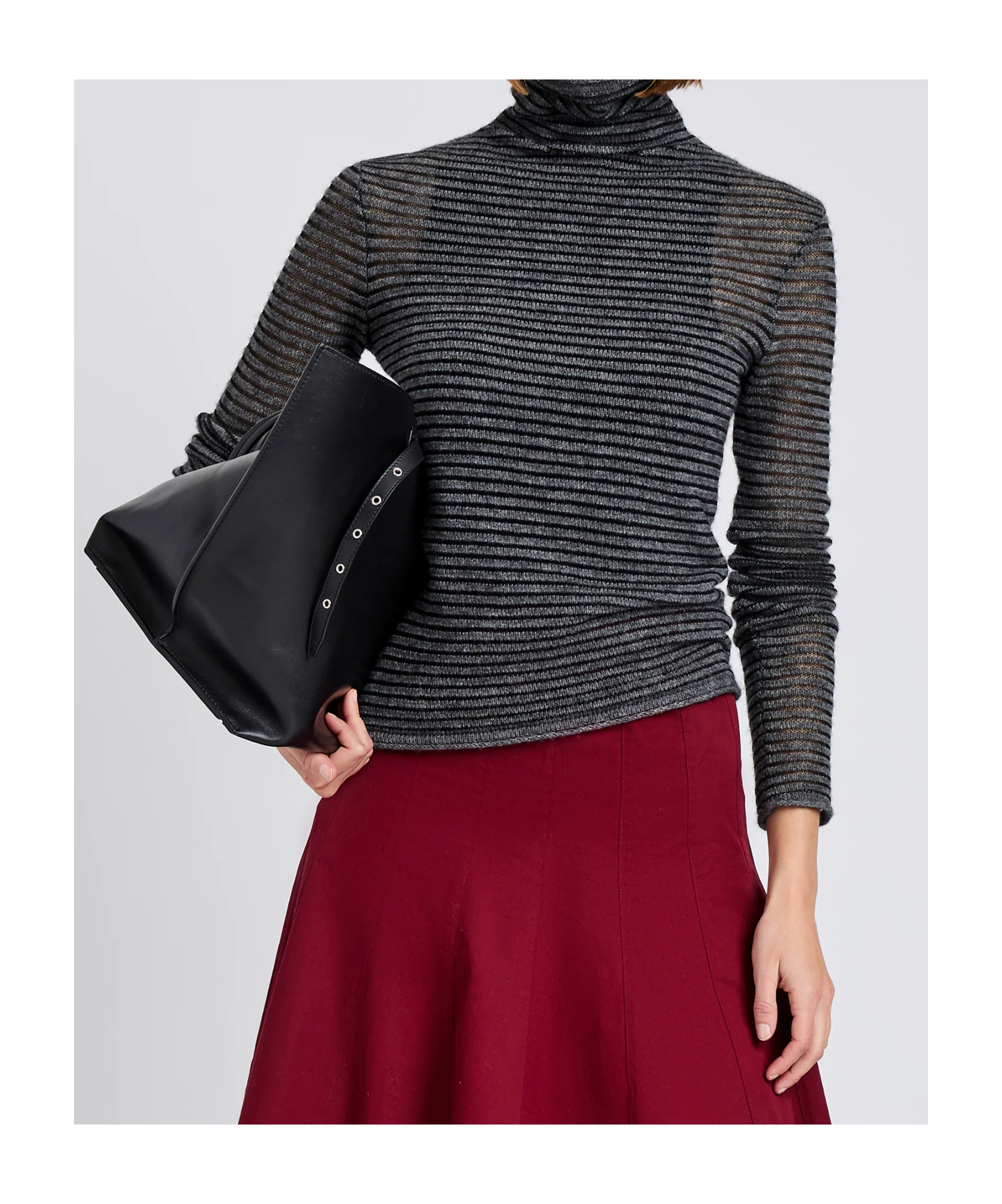 Philosophy Di Lorenzo Serafini Hailey Striped Sweater In Black