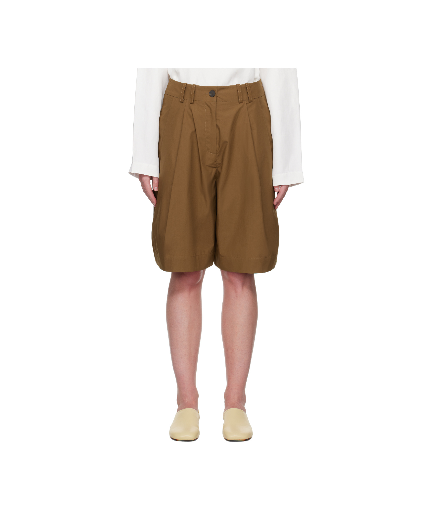 Studio Nicholson Tan Cito Shorts
