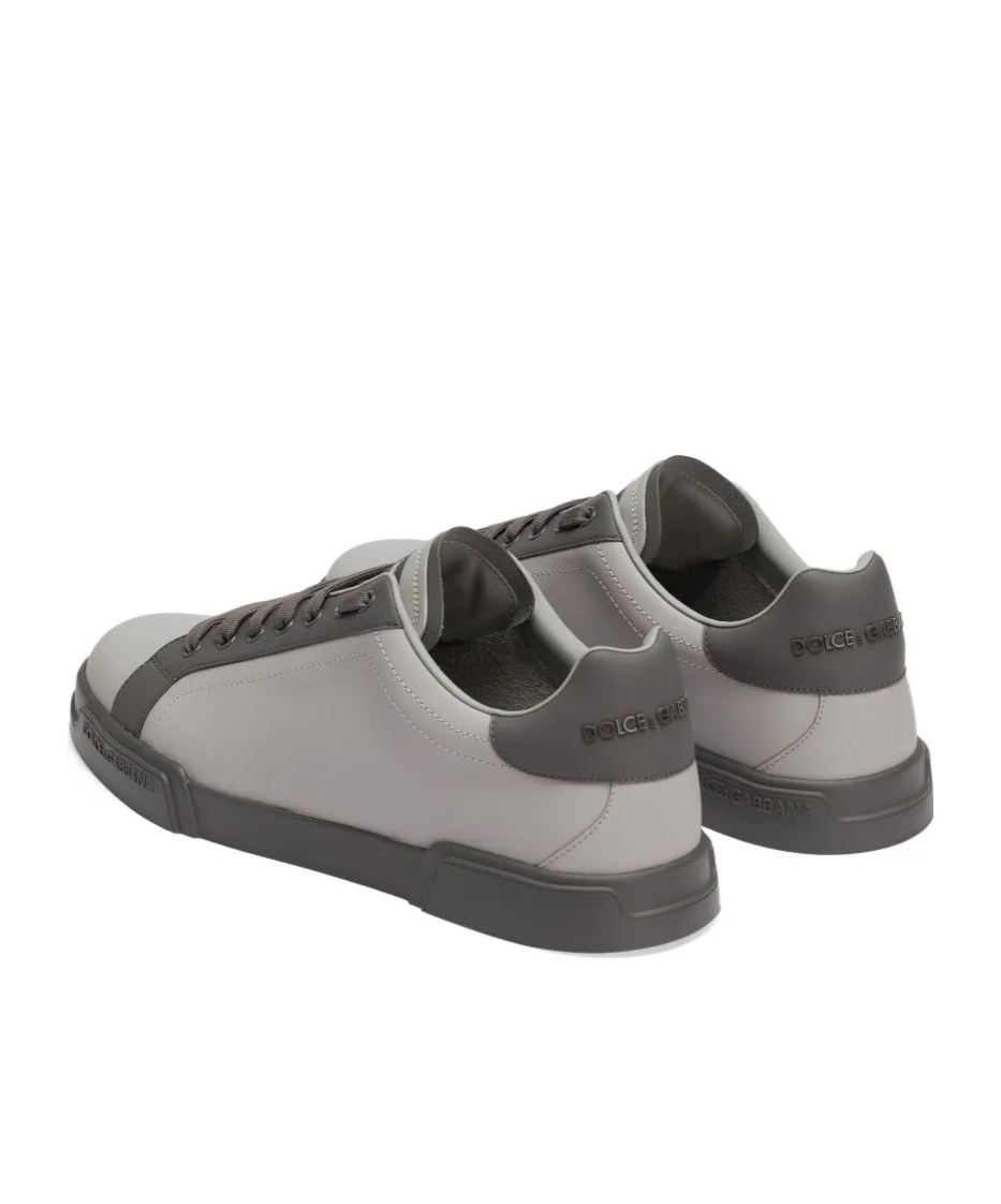 Dolce & Gabbana Lace-up Low-cut Sneakers In Gray