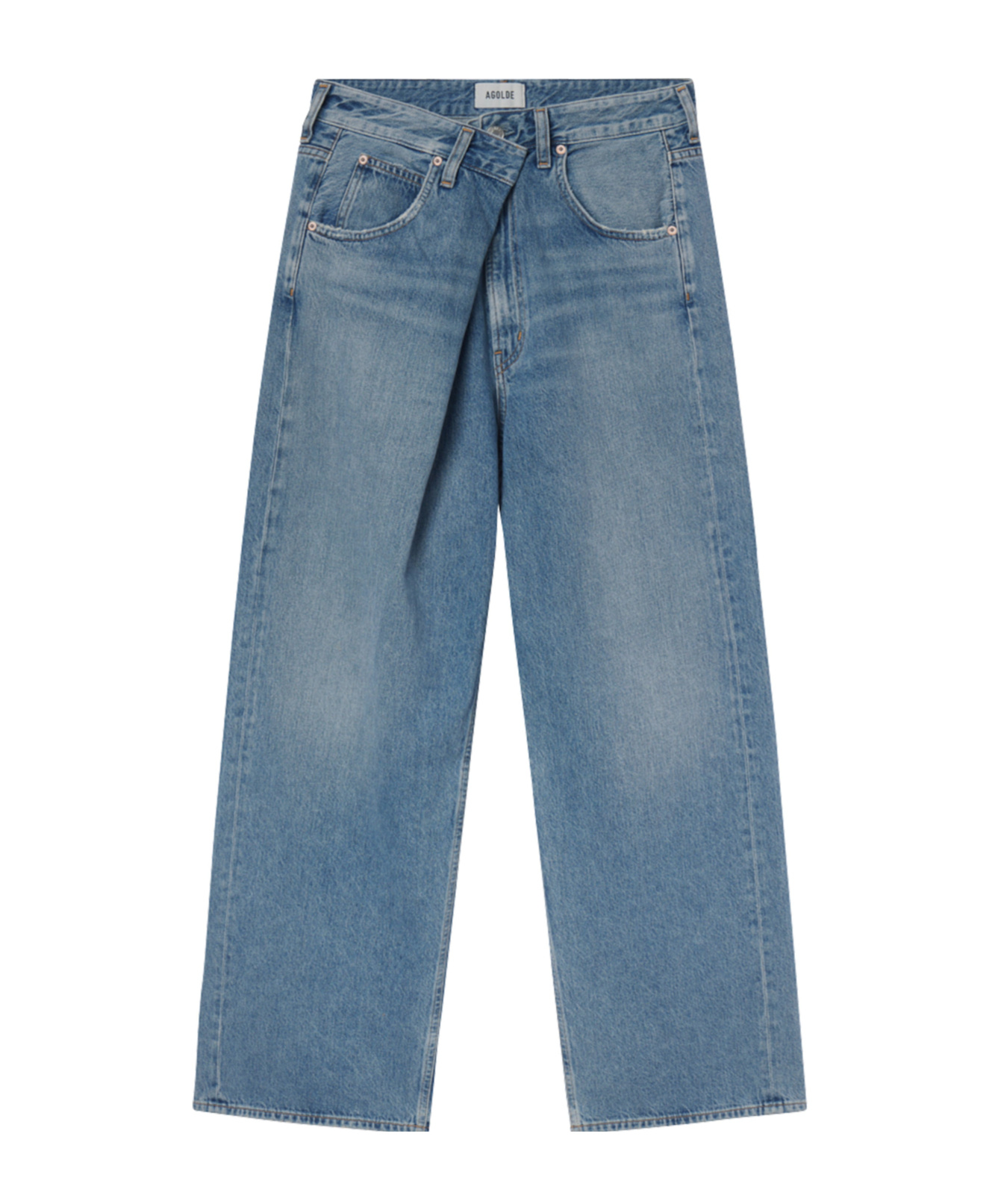 Agolde Denim Trousers With Belt Loops