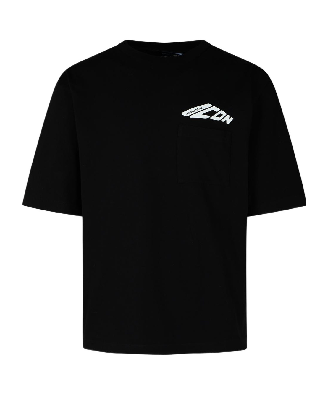 Dsquared2 Graphic Print Cotton Jersey T-shirt In Black