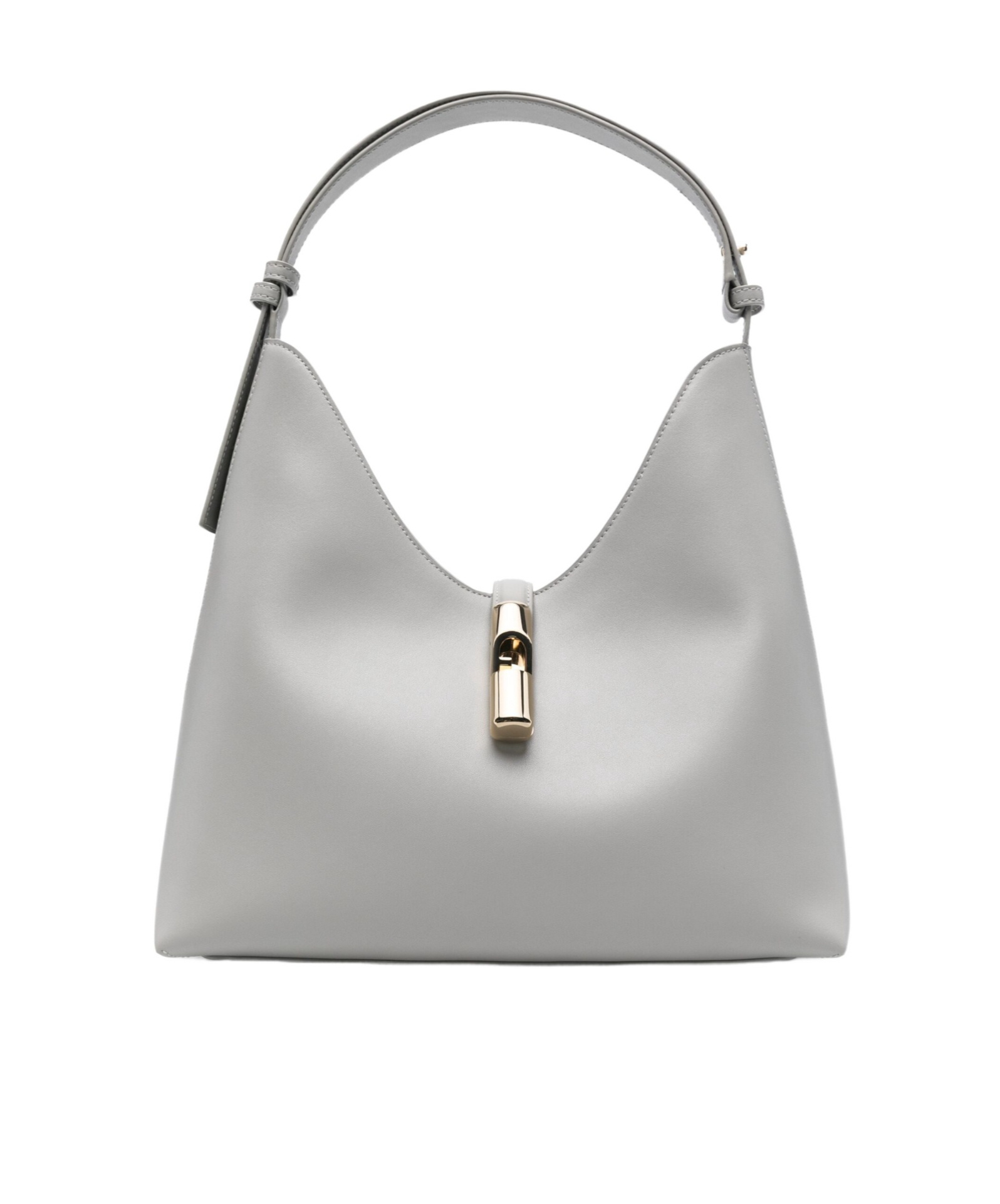 Furla Leather Shoulder Bag In Gray