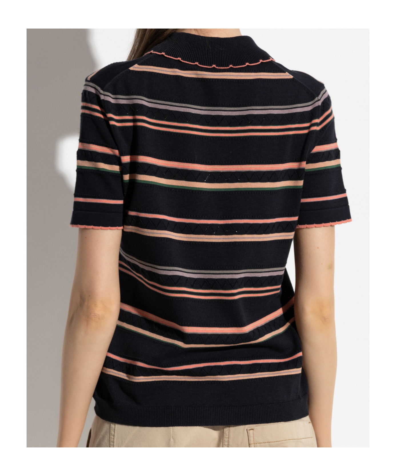 Ps By Paul Smith Ps Paul Smith Striped Knitted Polo Shirt