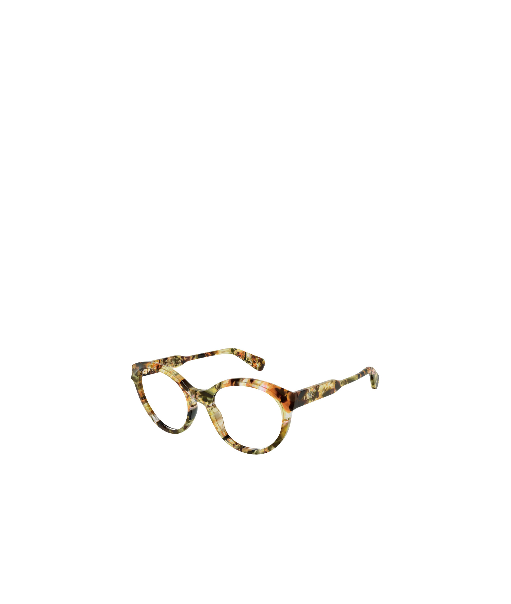 Chloé Orange Spotted Black Panthos Glasses In Brown