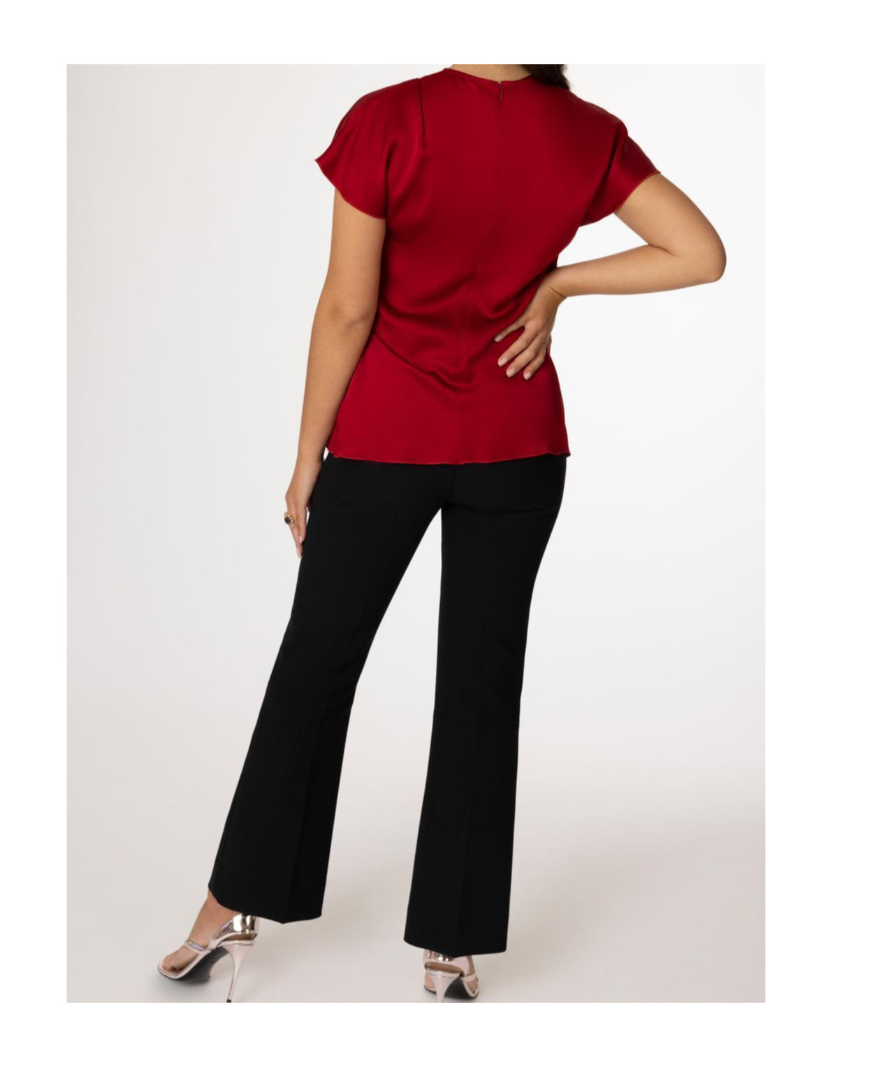 Victoria Beckham Crew Neck Top In Red