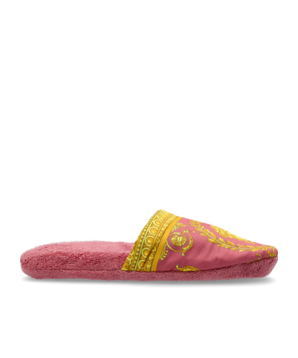 Versace Home Round Head Slippers In Pink